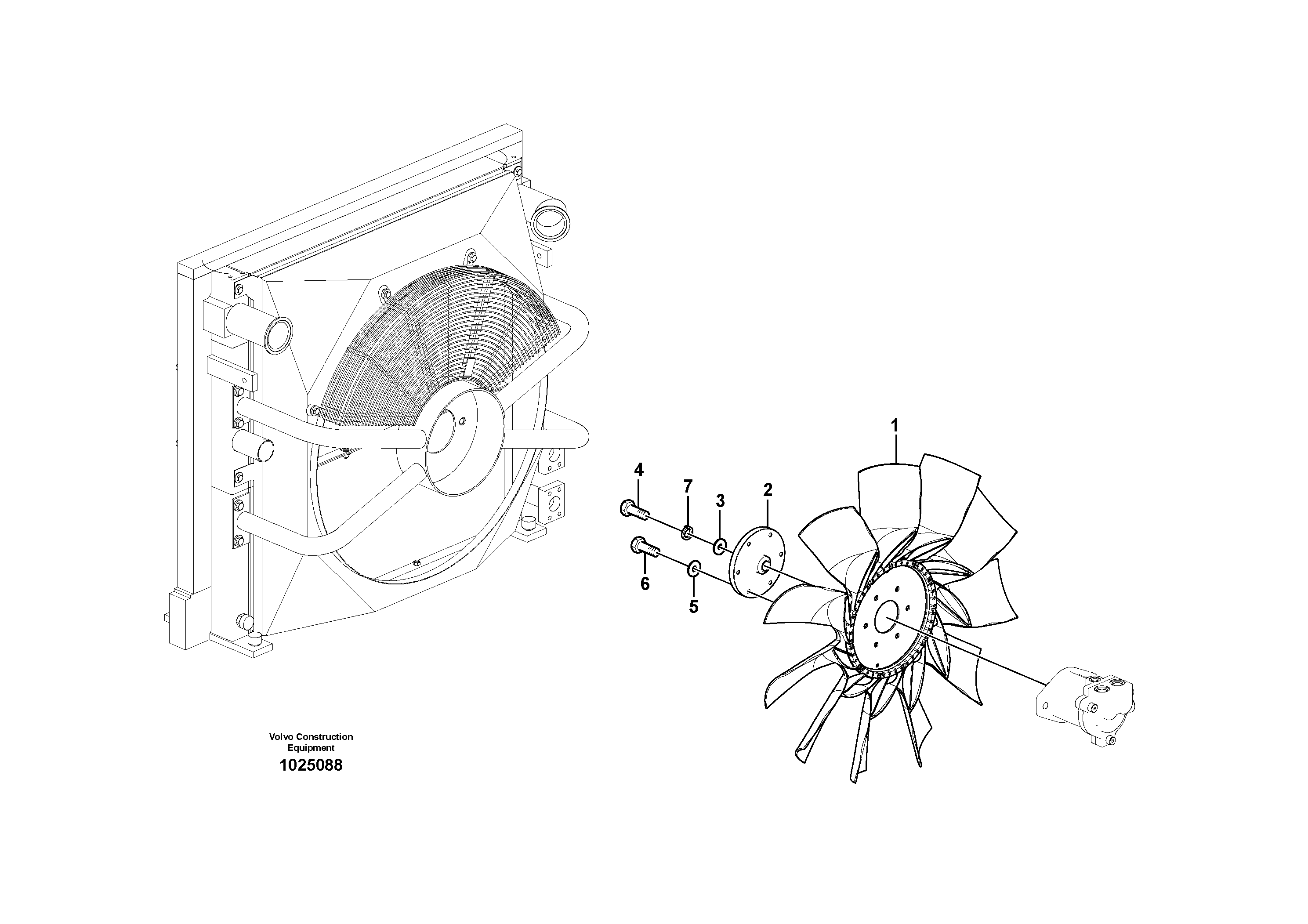 Схема запчастей Volvo FC2924C - 28982 Cooling fan mounting 