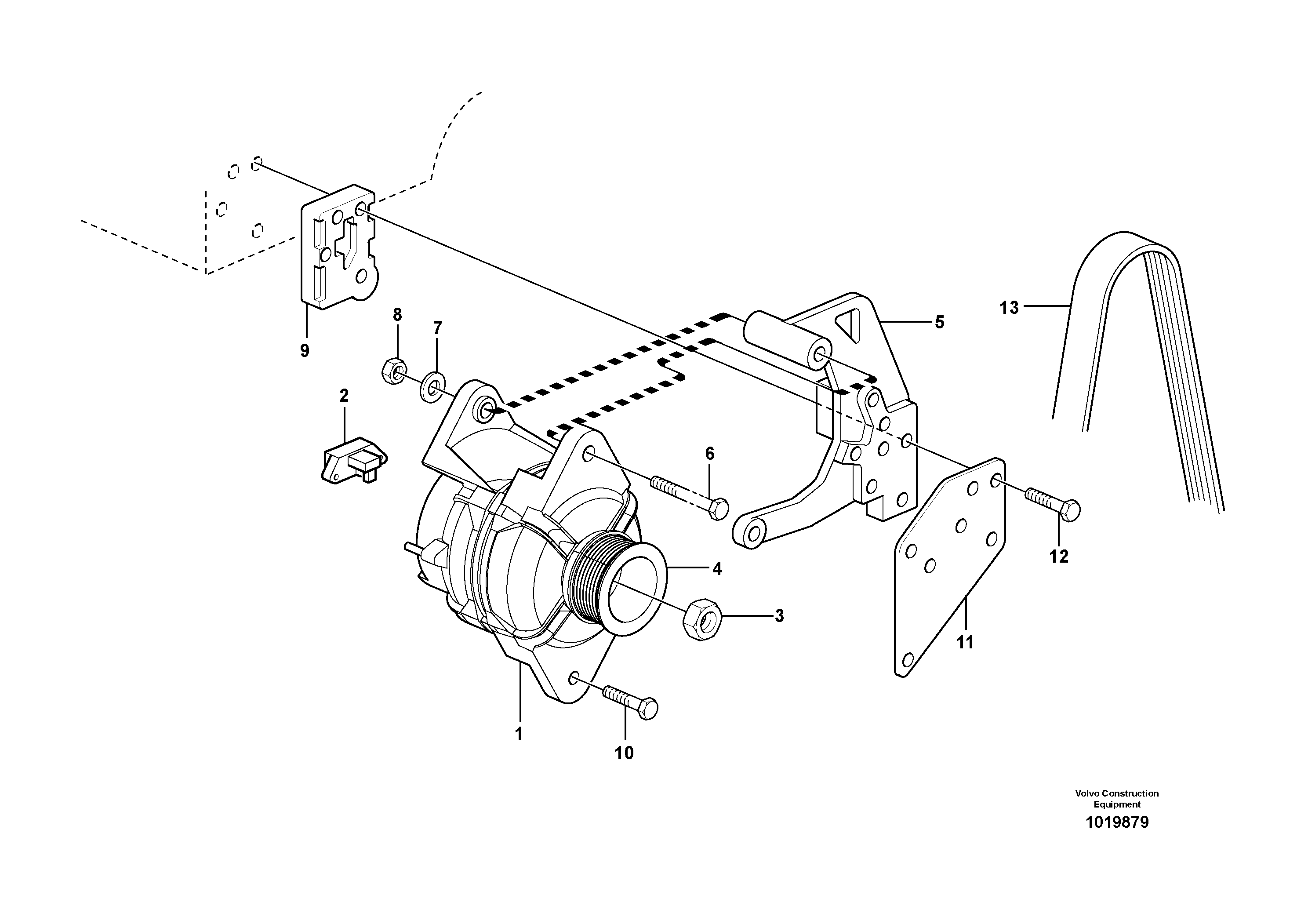 Схема запчастей Volvo FC2924C - 106247 Alternator with assembling details 