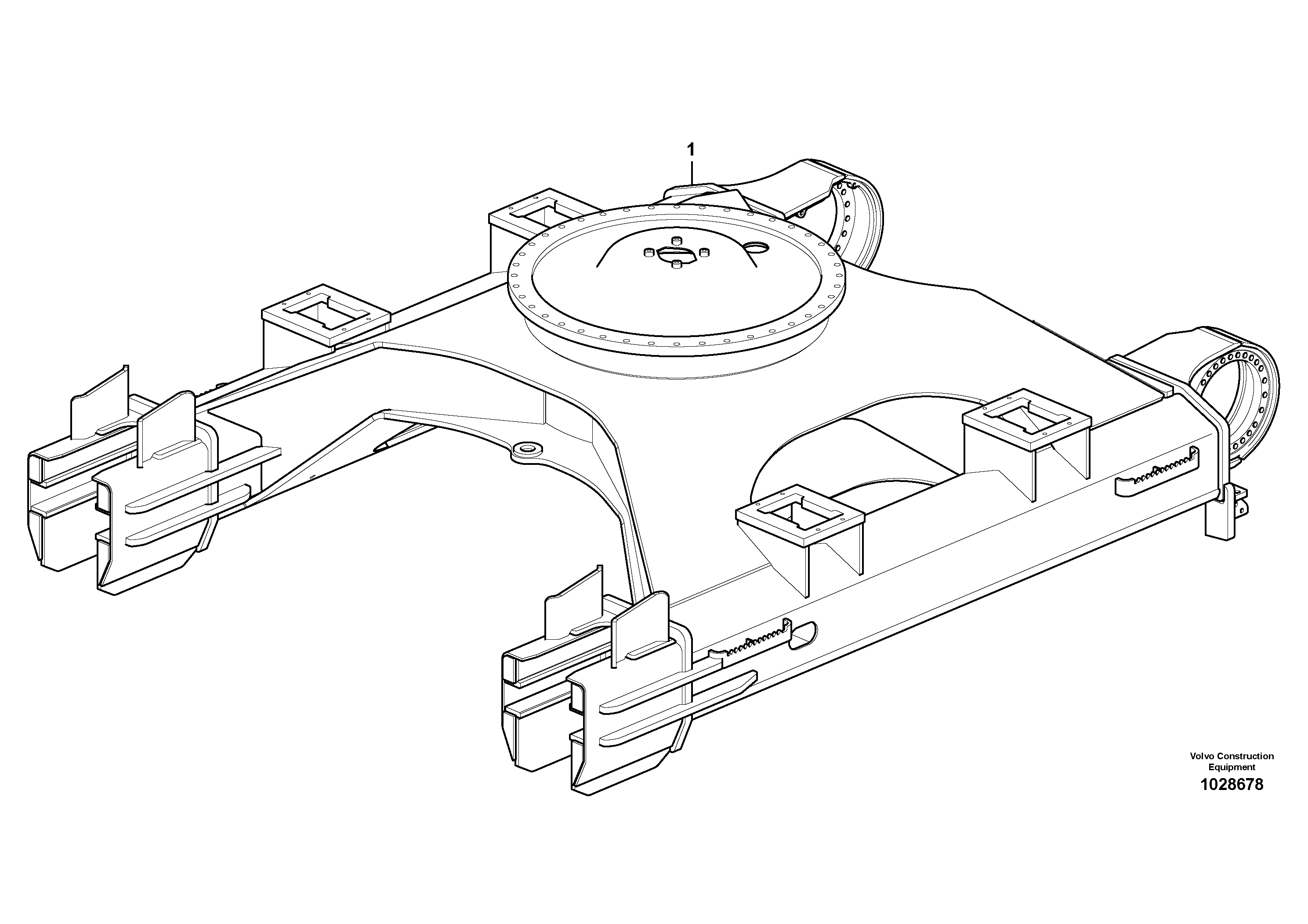 Схема запчастей Volvo FC3329C - 66070 Рама экскаватора (ходовой части, шасси) 