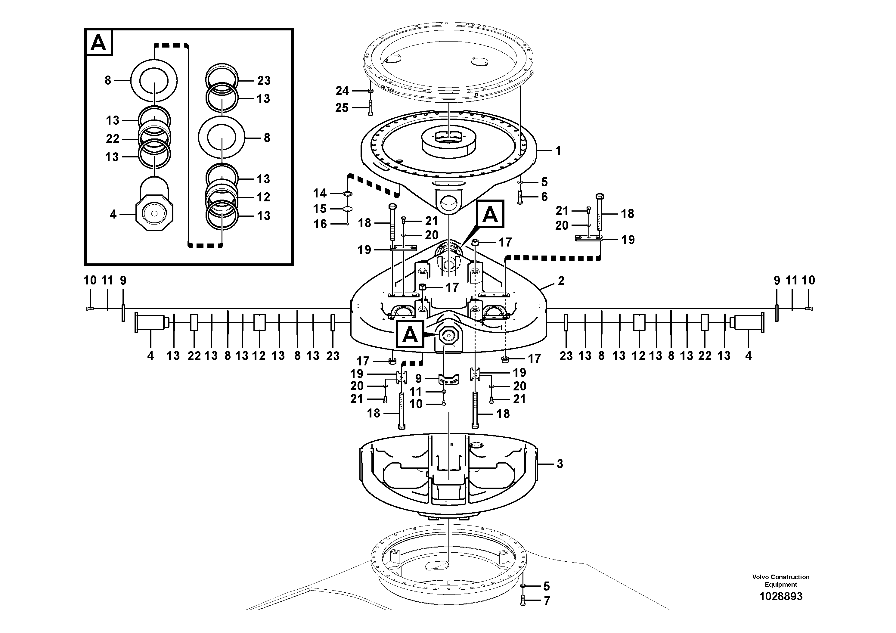 Схема запчастей Volvo FC3329C - 74367 Level system structure 