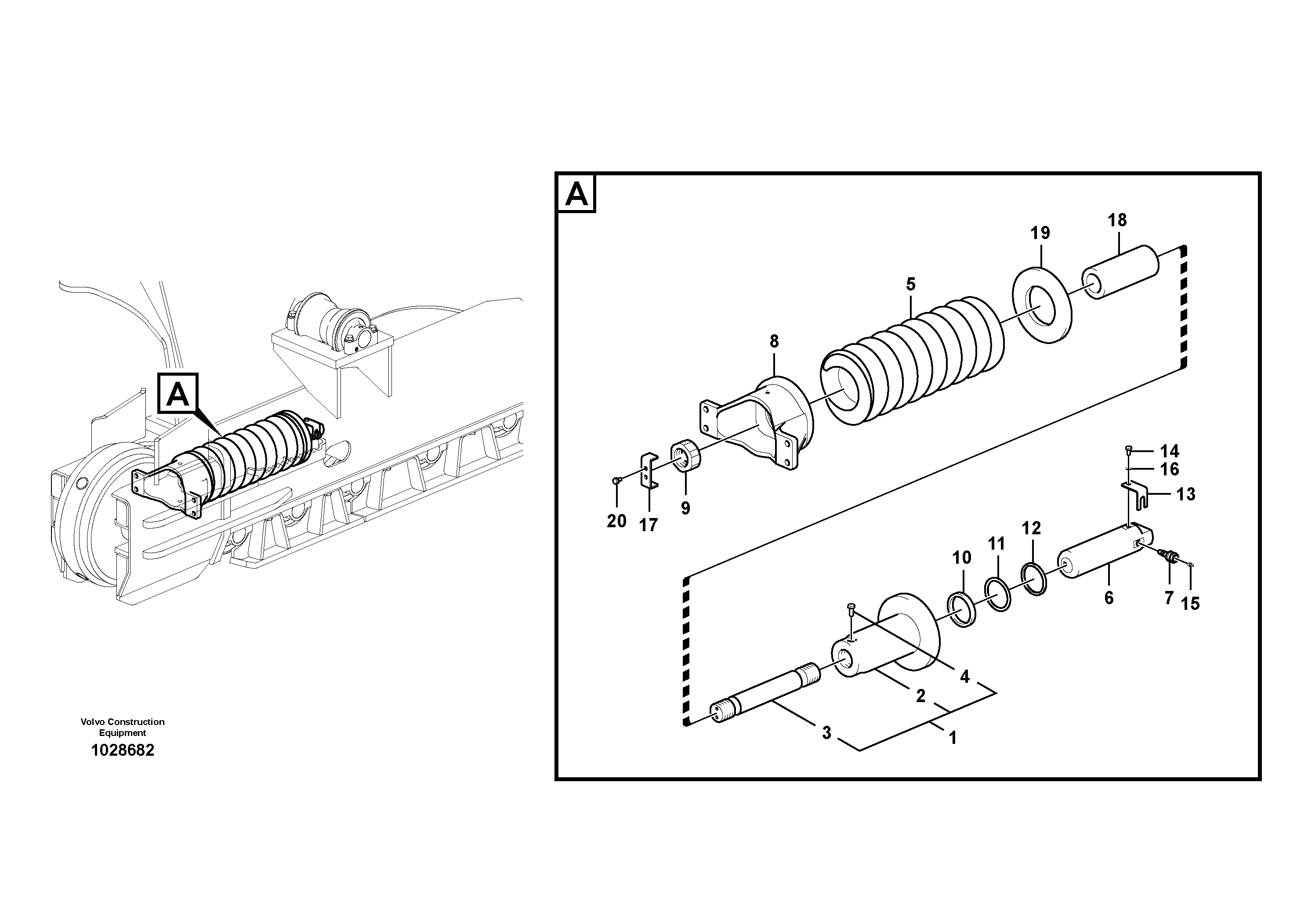 Схема запчастей Volvo FC3329C - 42641 Undercarriage, spring package 