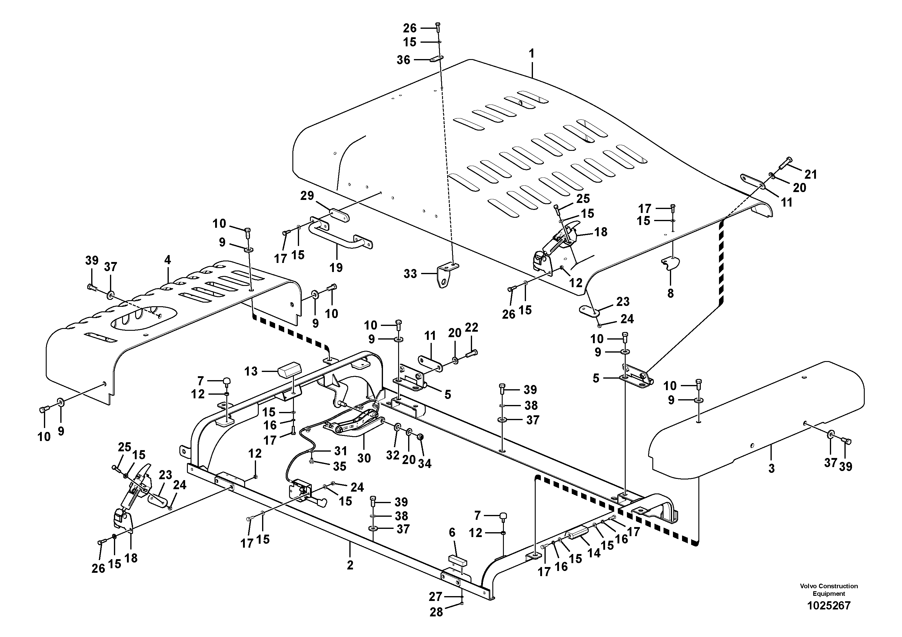 Схема запчастей Volvo FC3329C - 7242 Engine hood 