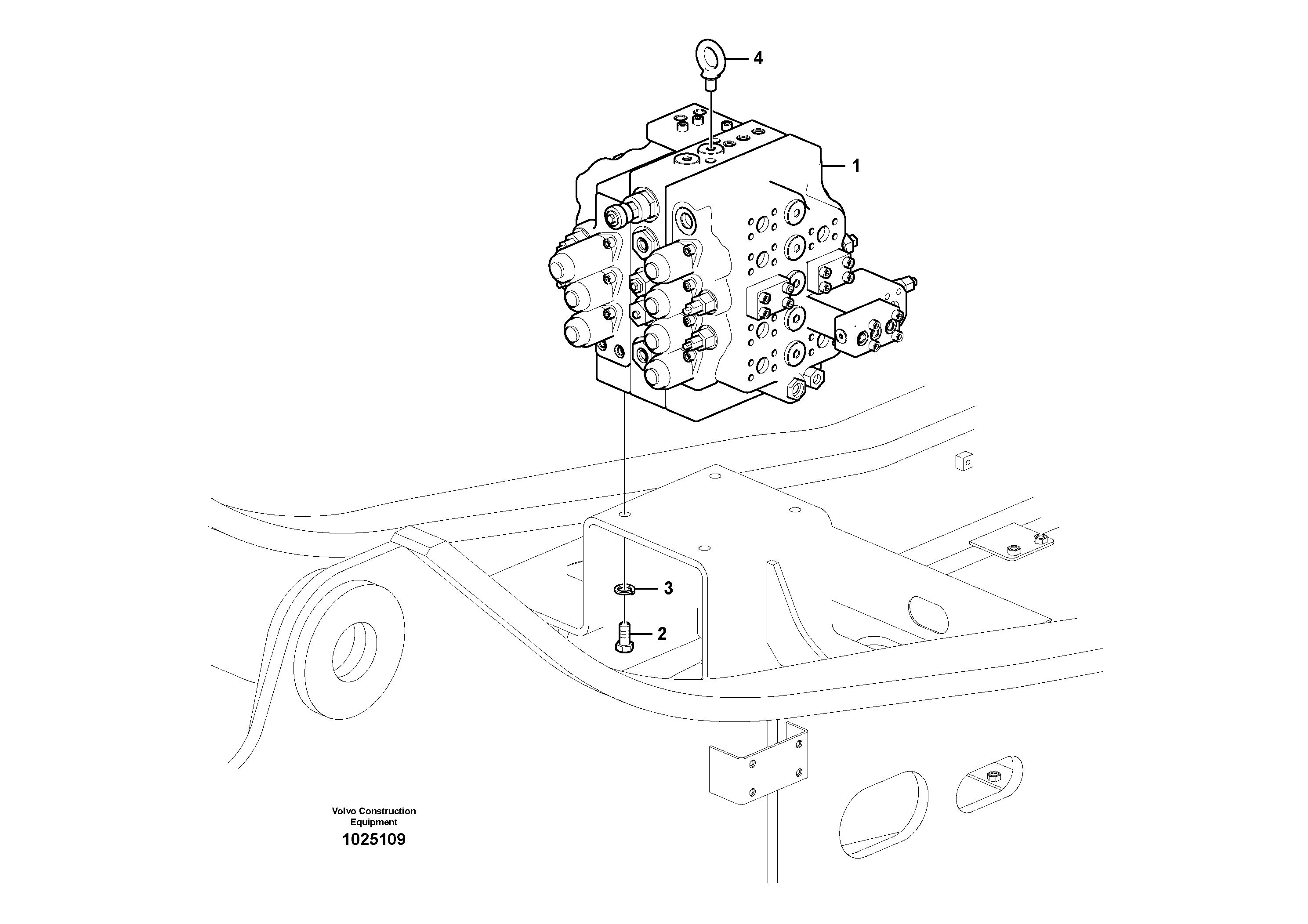 Схема запчастей Volvo FC3329C - 73176 Control valve with fitting parts 