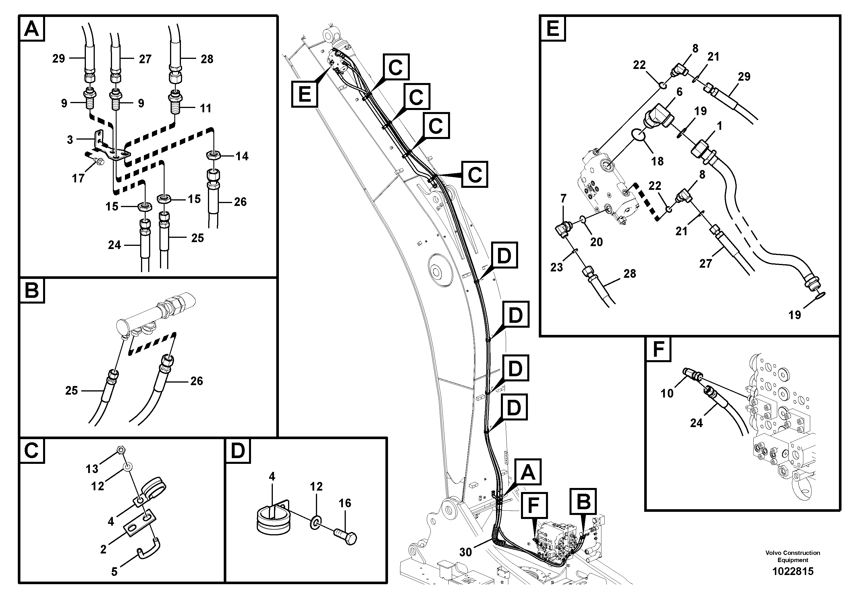 Схема запчастей Volvo FC3329C - 11871 Working hydraulic, dipper arm rupture 