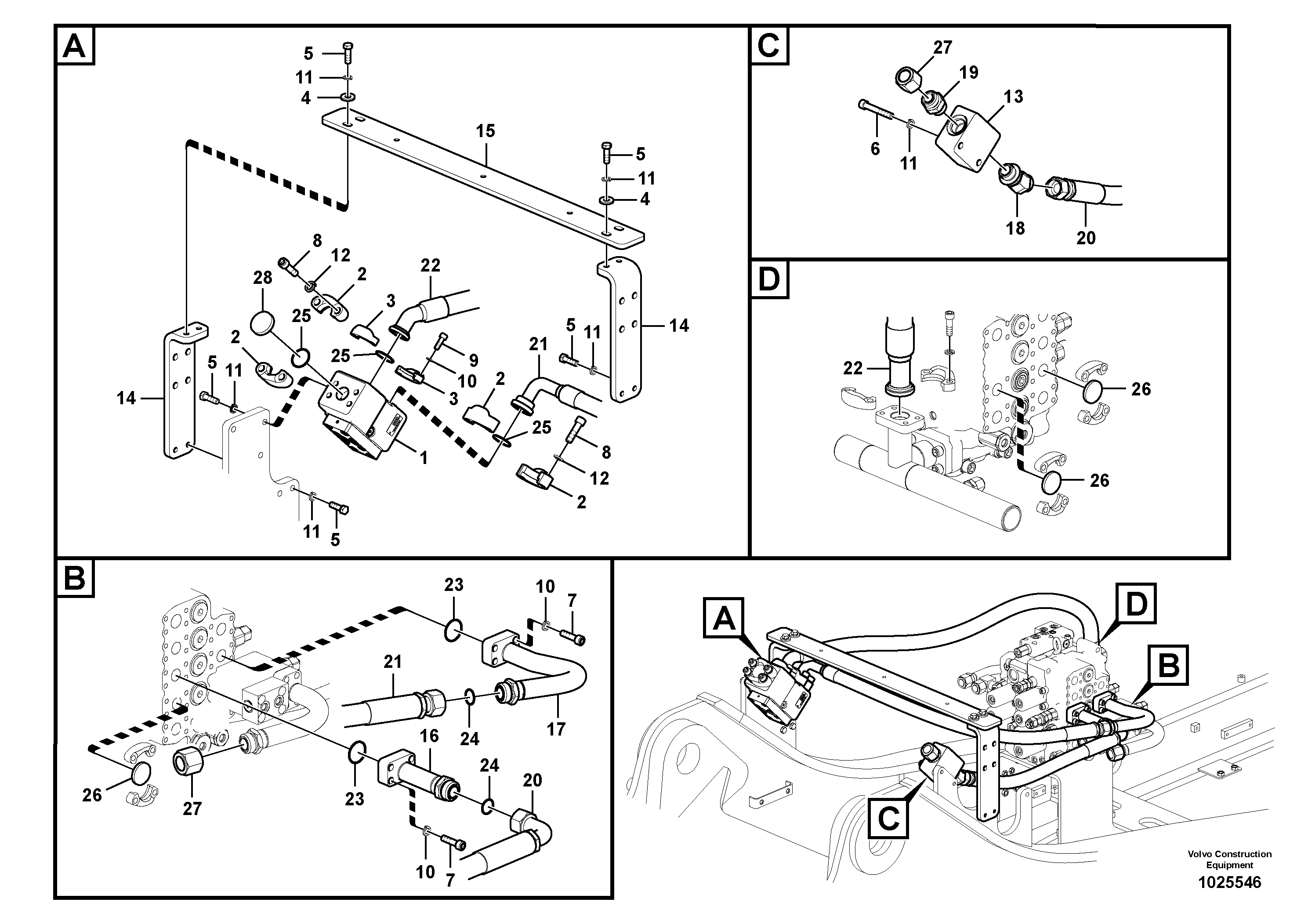 Схема запчастей Volvo FC3329C - 38377 Working hydraulic, hammer and shear for upper 