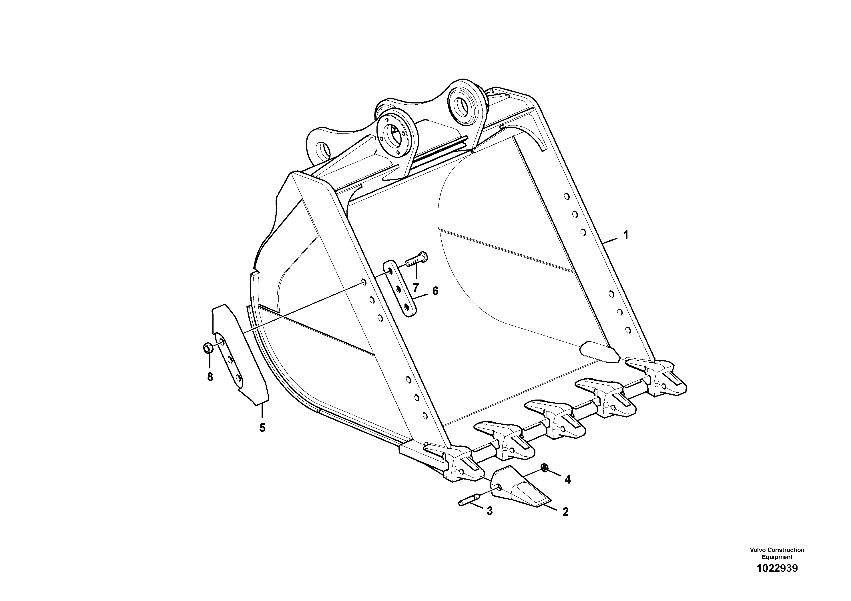 Схема запчастей Volvo FC3329C - 38132 Ковш 