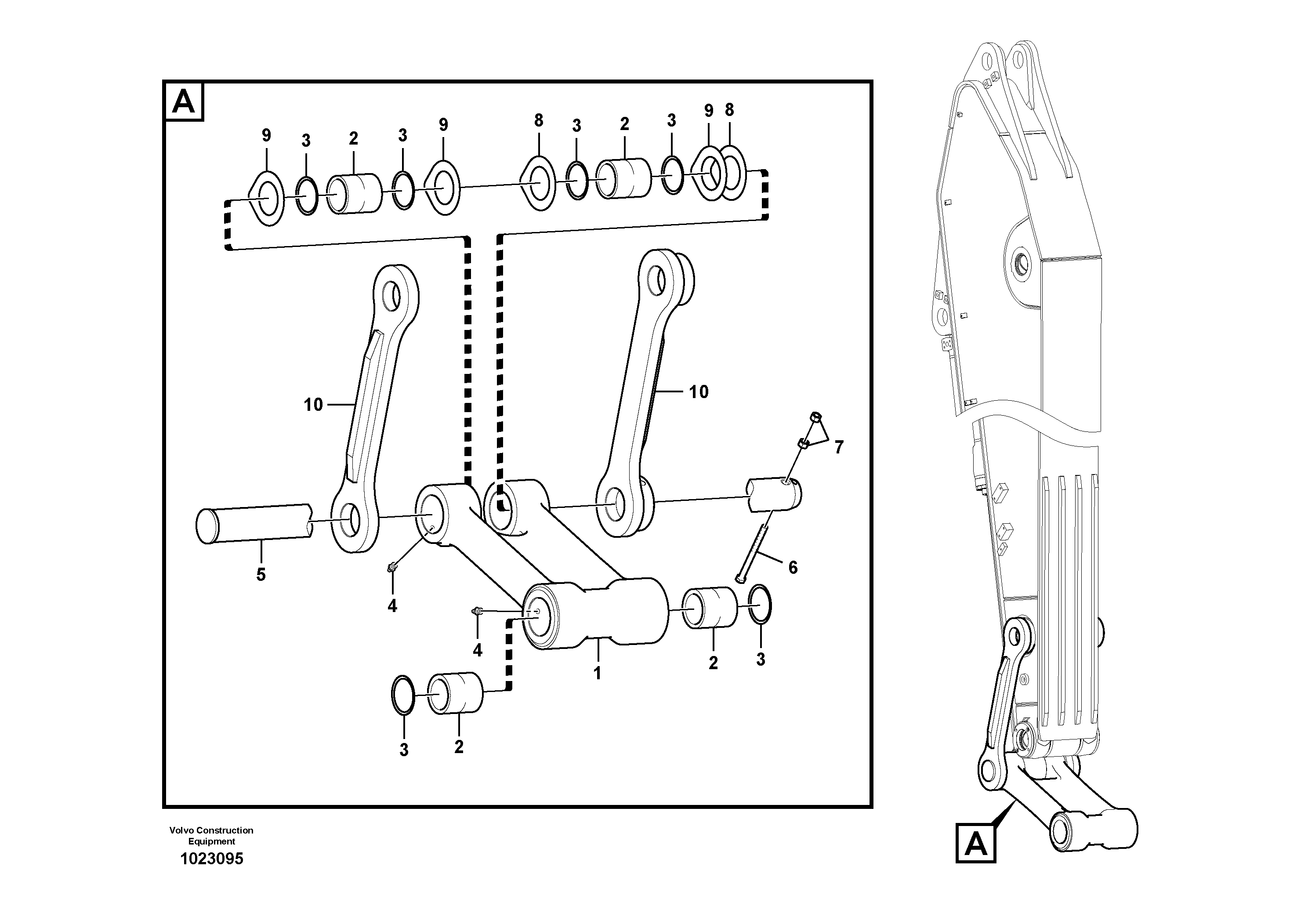 Схема запчастей Volvo FC3329C - 57905 Links to connecting rod 