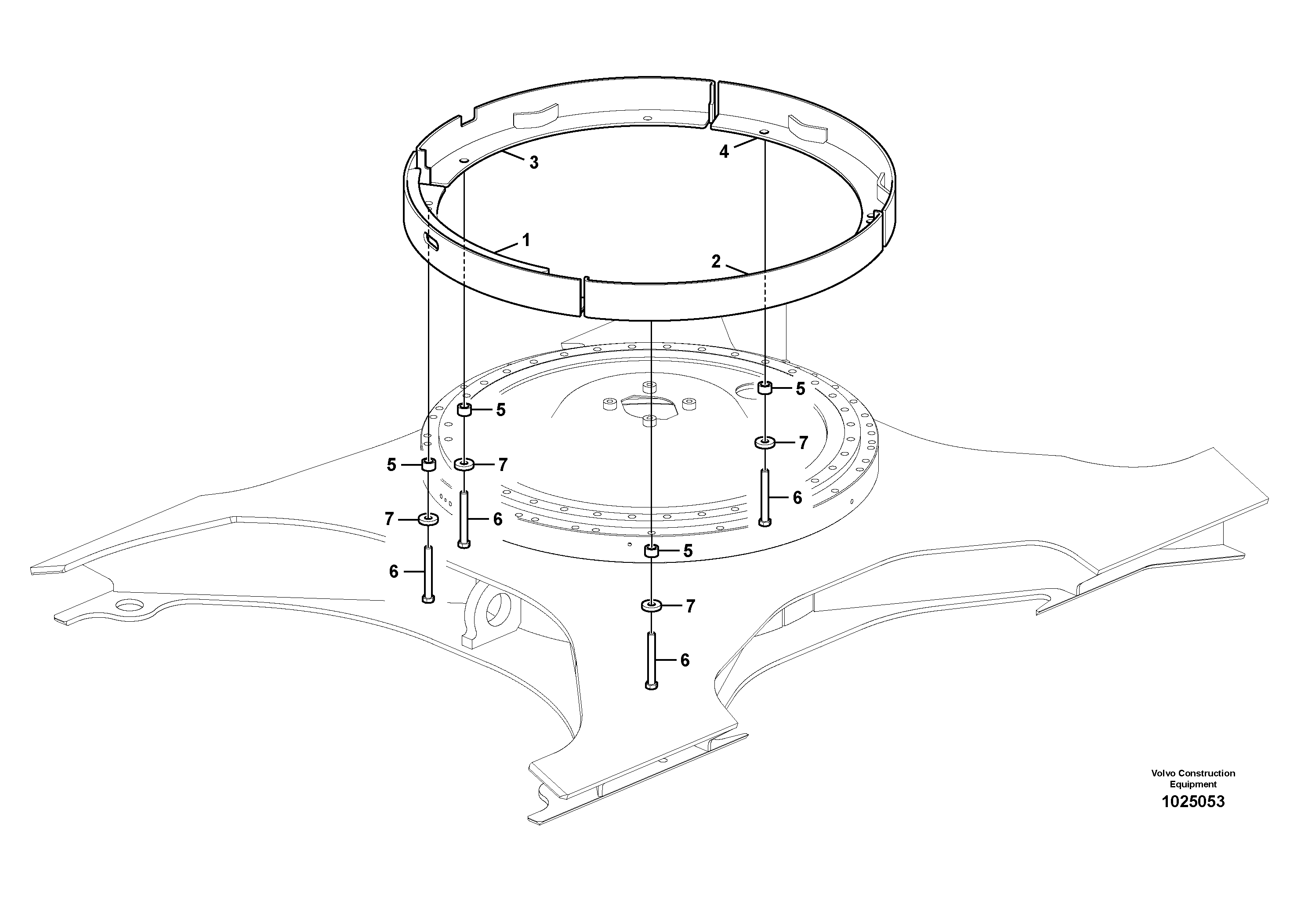 Схема запчастей Volvo FC2121C - 60033 Swing system 