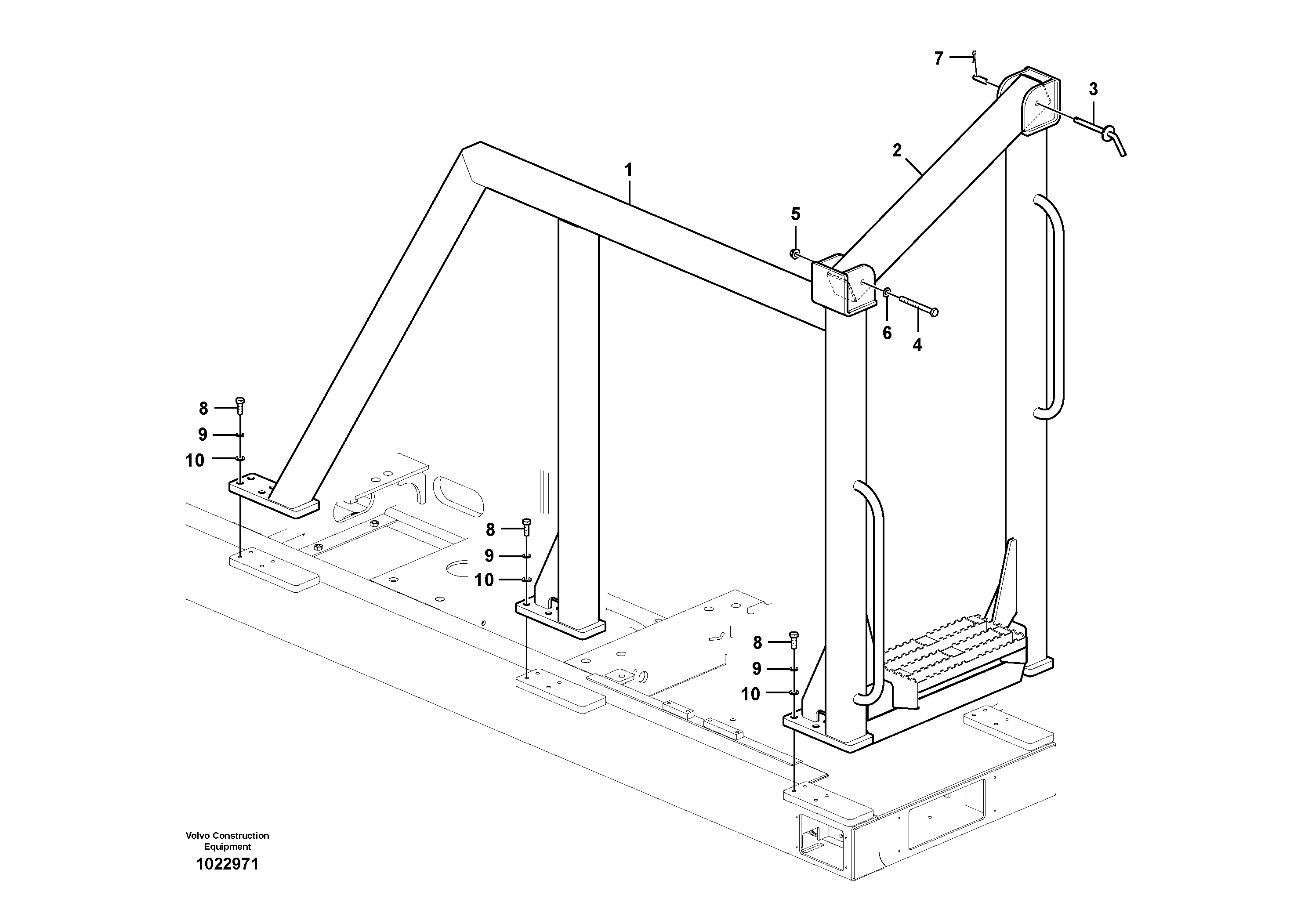 Схема запчастей Volvo FC2121C - 3479 Upper protection, Forestry 