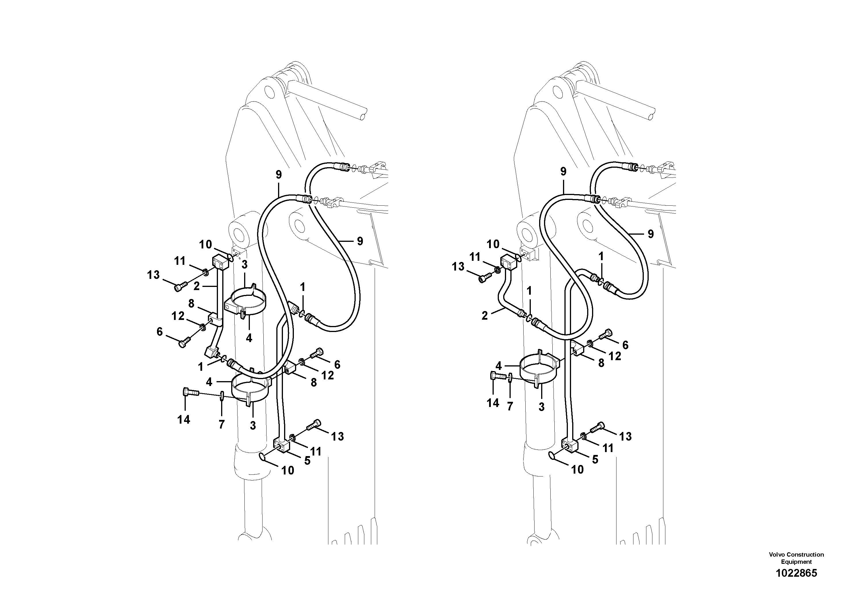 Схема запчастей Volvo FC2121C - 8765 Working hydraulic, bucket cylinder on dipper arm 