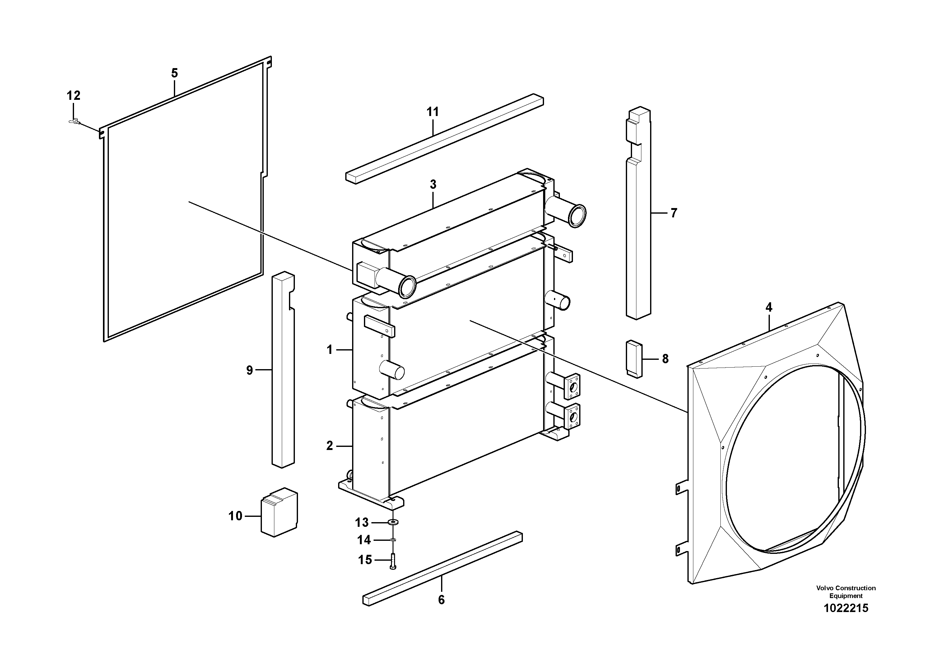 Схема запчастей Volvo FC2121C - 80800 Радиатор 