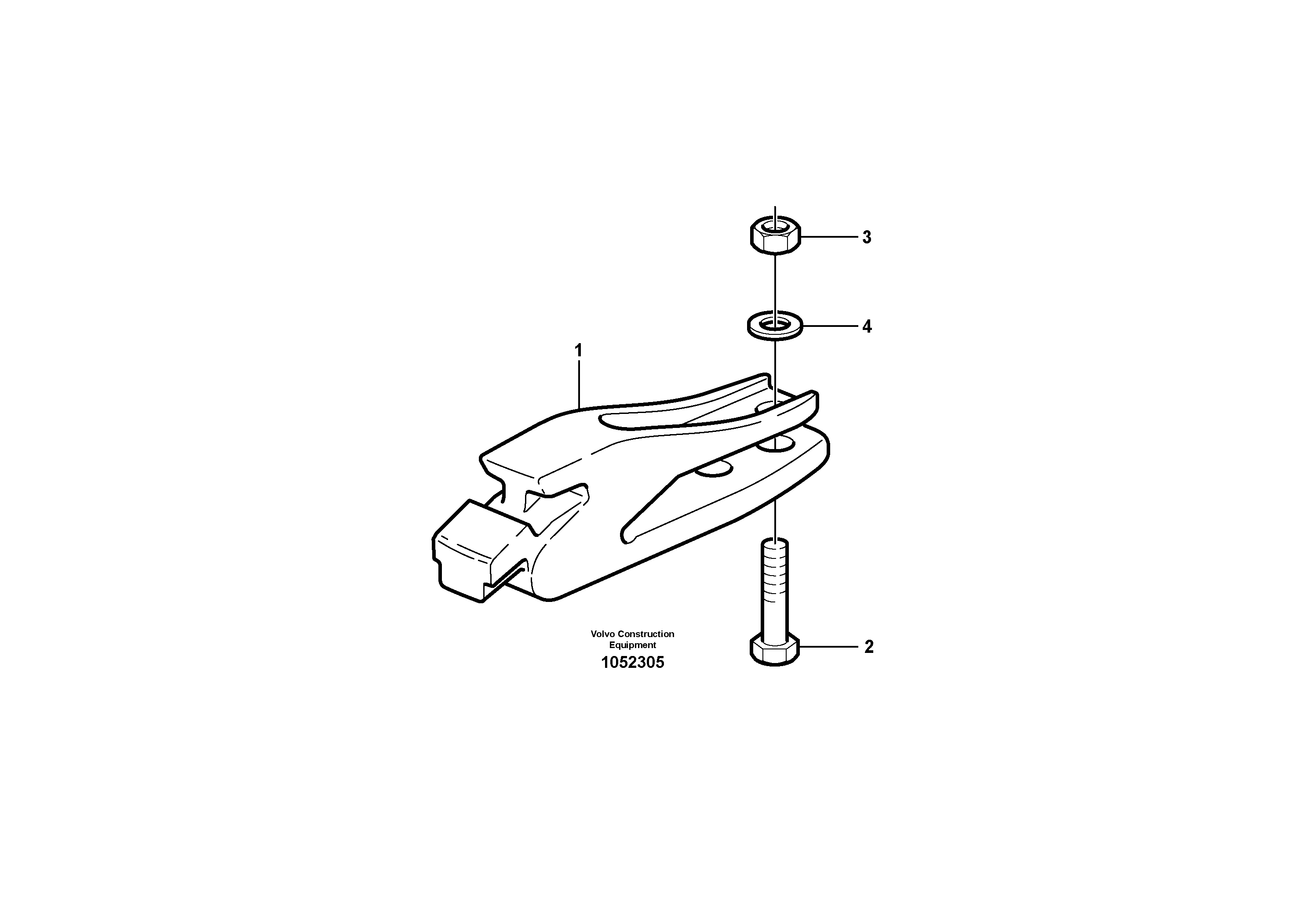 Схема запчастей Volvo EW140 - 59706 Adapter kit ATTACHMENTS ATTACHMENTS BUCKETS