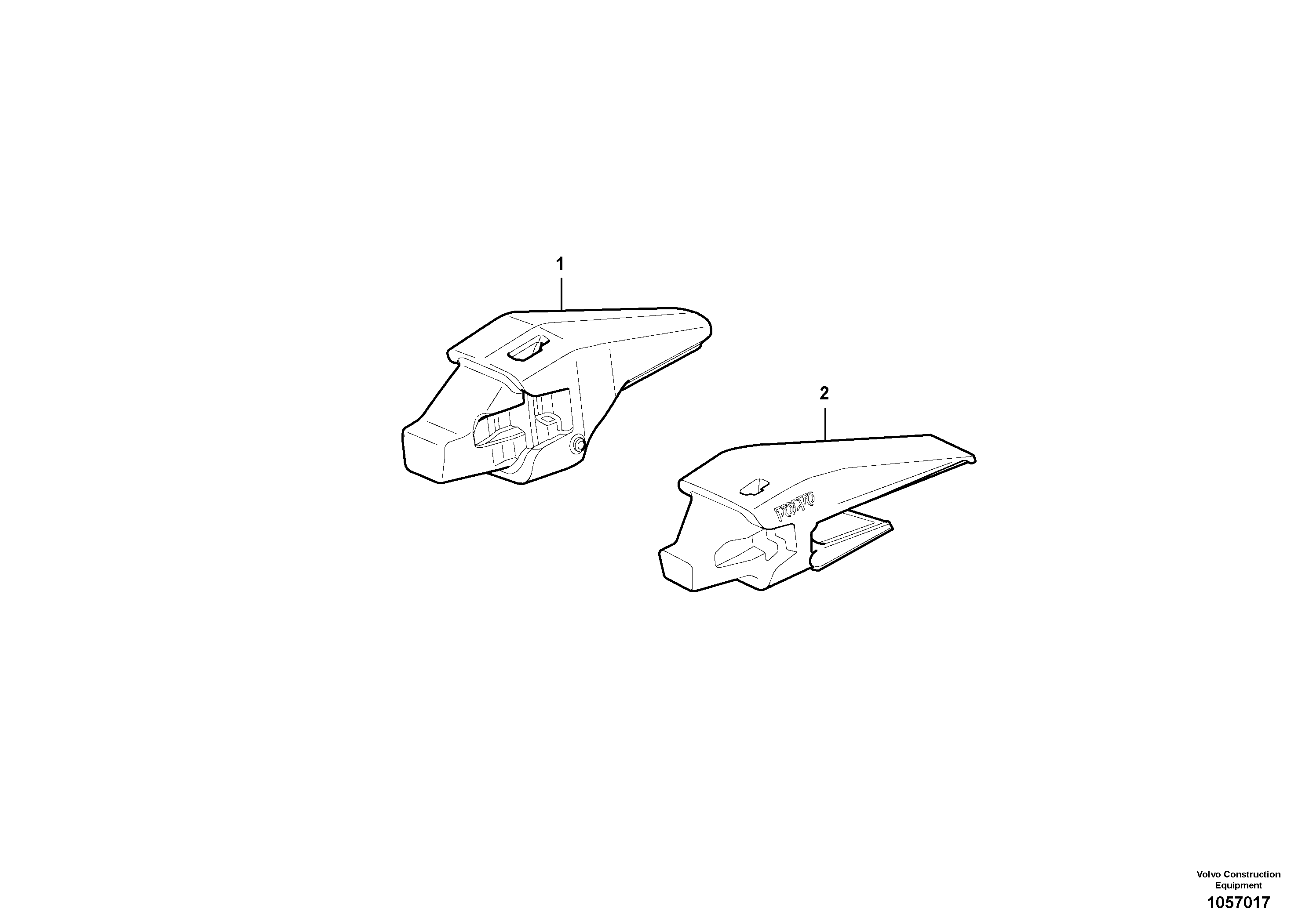 Схема запчастей Volvo EW140 - 71662 Adapter kit ATTACHMENTS ATTACHMENTS BUCKETS