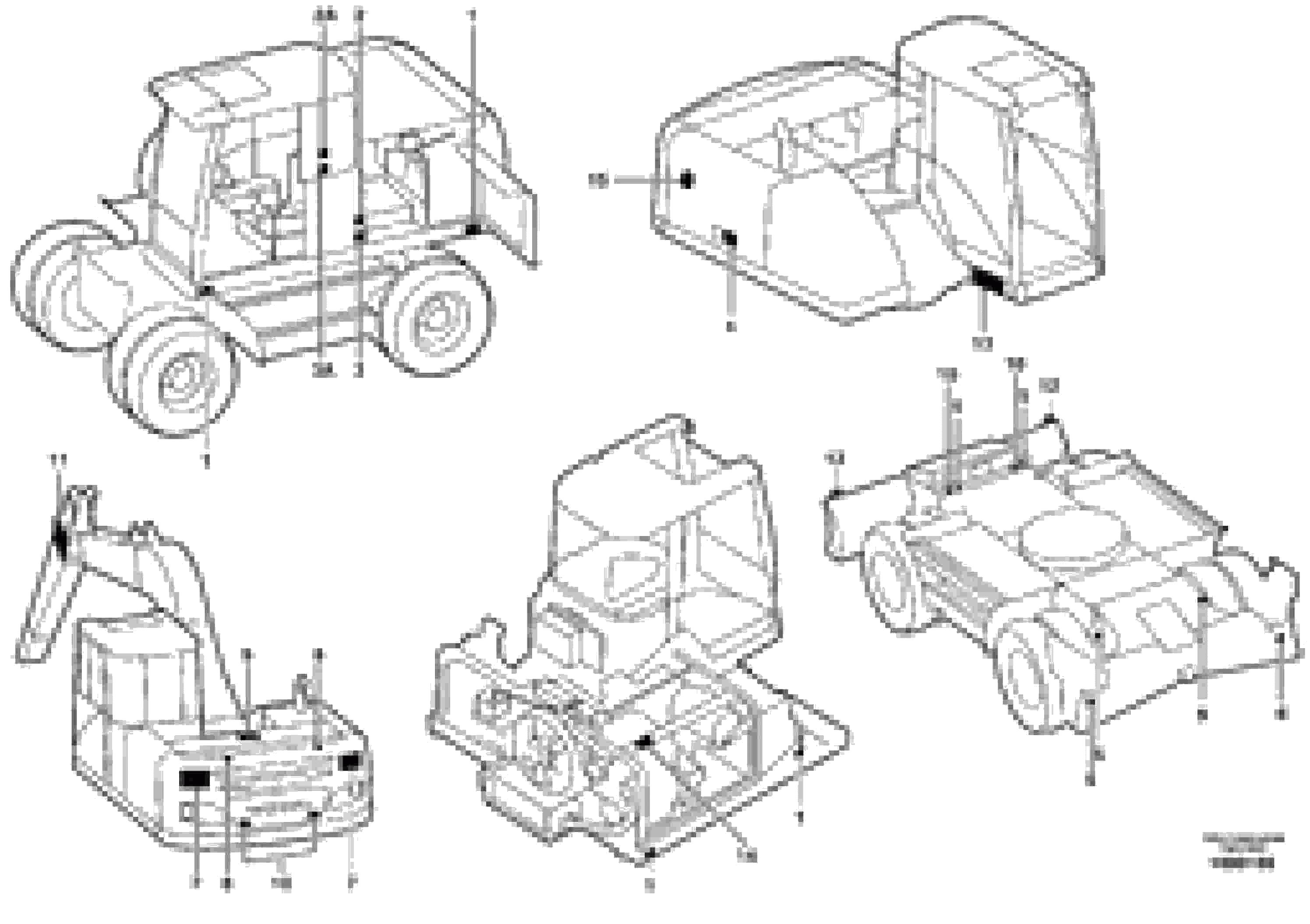 Схема запчастей Volvo EW140 - 9787 Sign plates and transfer,outer location EW140 SER NO 1001-1487