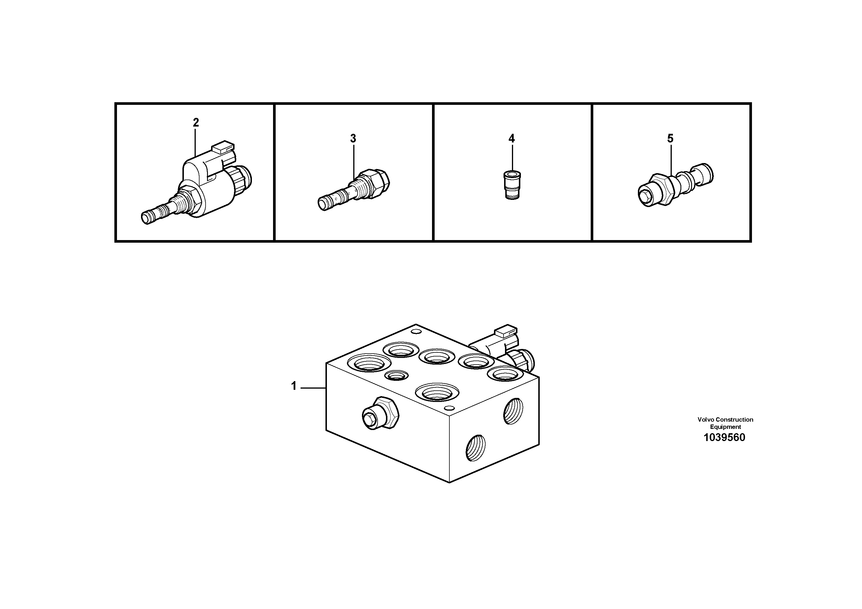 Схема запчастей Volvo EW140 - 38959 Direction valve EW140 SER NO 1001-1487