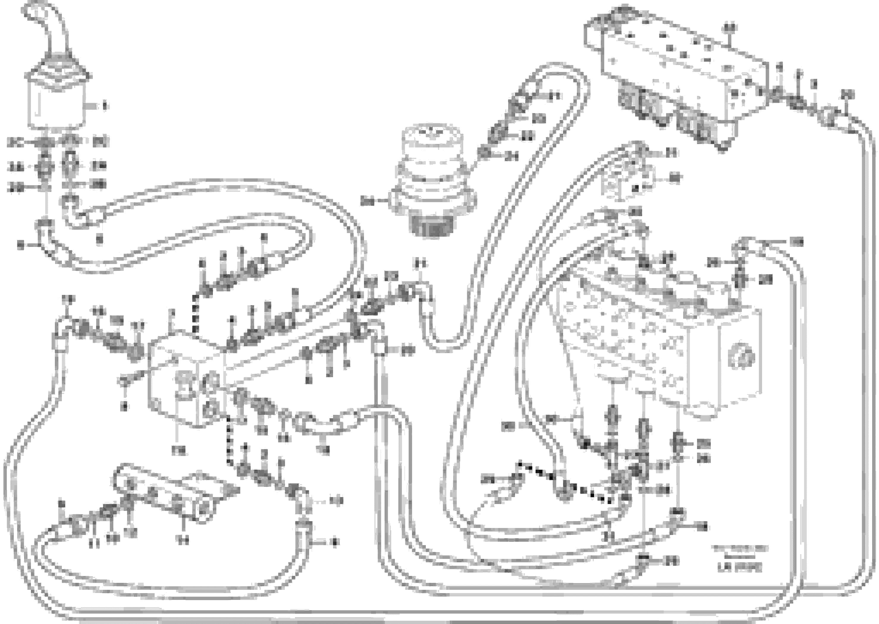 Схема запчастей Volvo EW140 - 19916 Servo hydraulics, Slewing EW140 SER NO 1001-1487