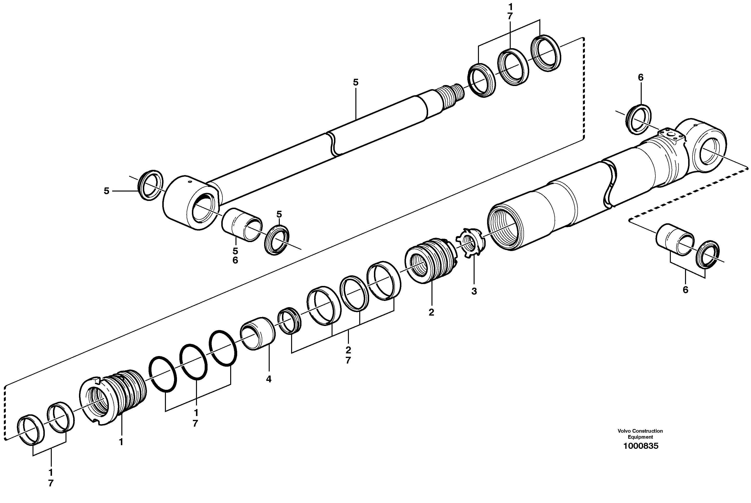 Схема запчастей Volvo EW140 - 30817 Цилиндр ковша EW140 SER NO 1001-1487