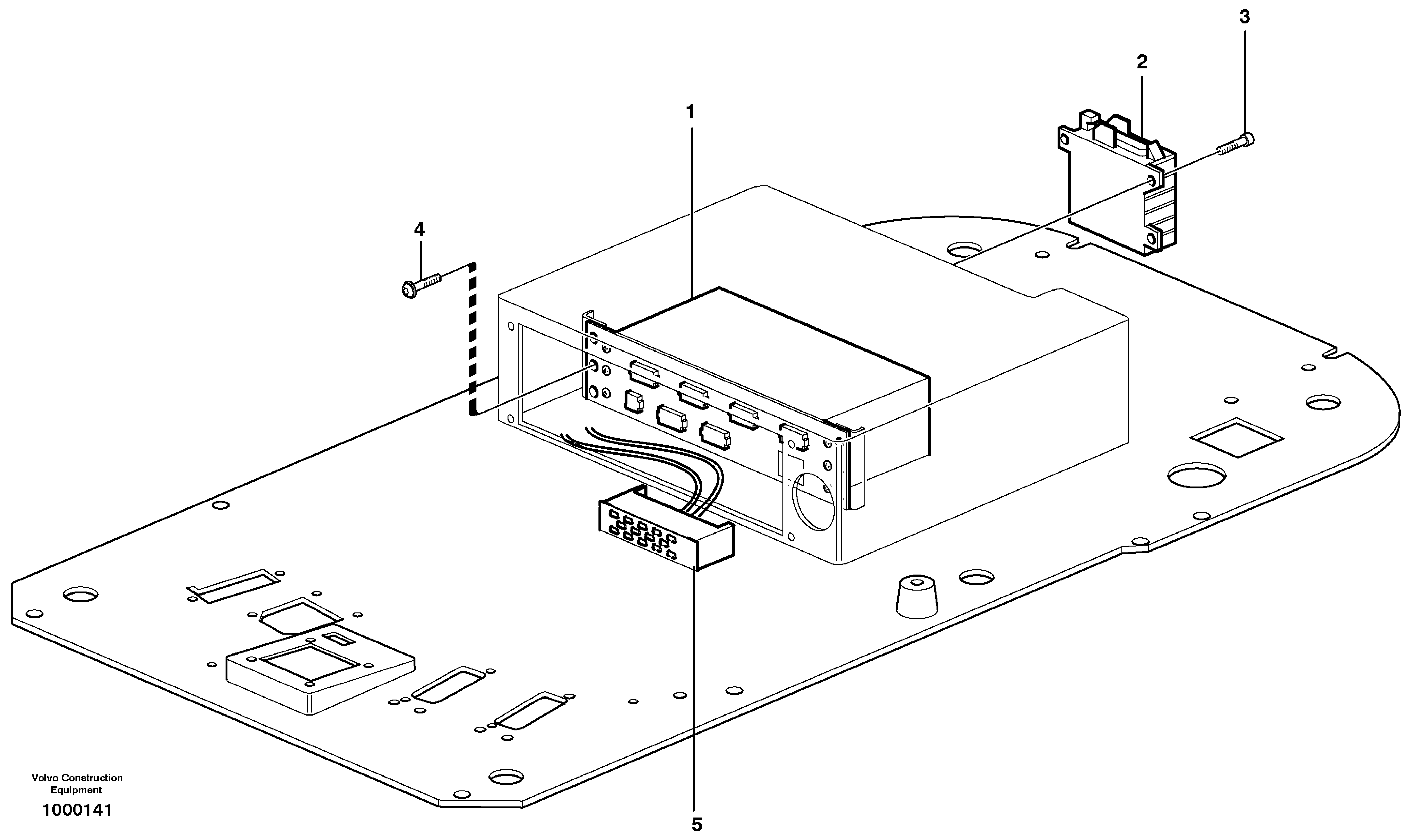 Схема запчастей Volvo EW140 - 32839 Electric installation in cab floor EW140 SER NO 1001-1487