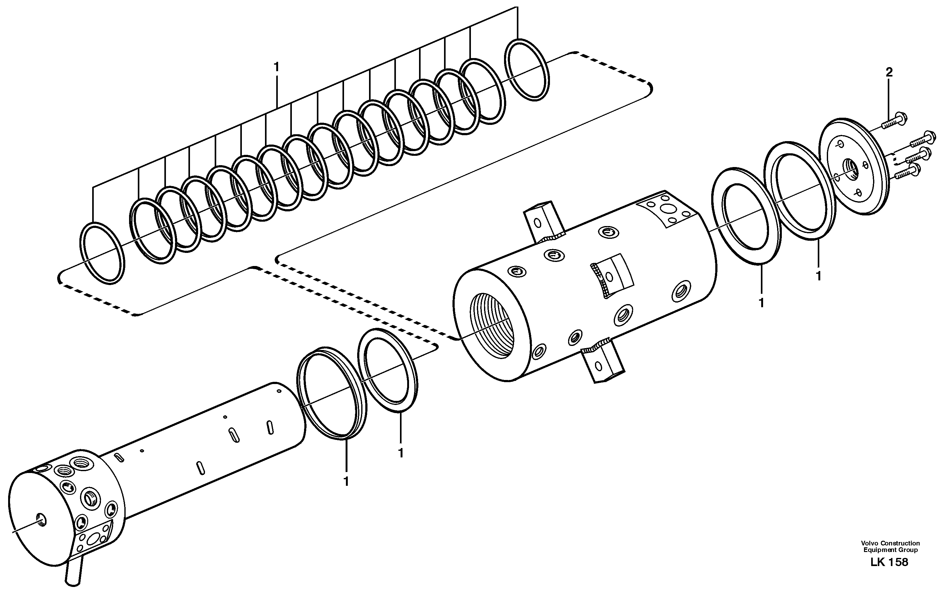 Схема запчастей Volvo EW140 - 26379 Шарнир поворотный EW140 SER NO 1001-1487