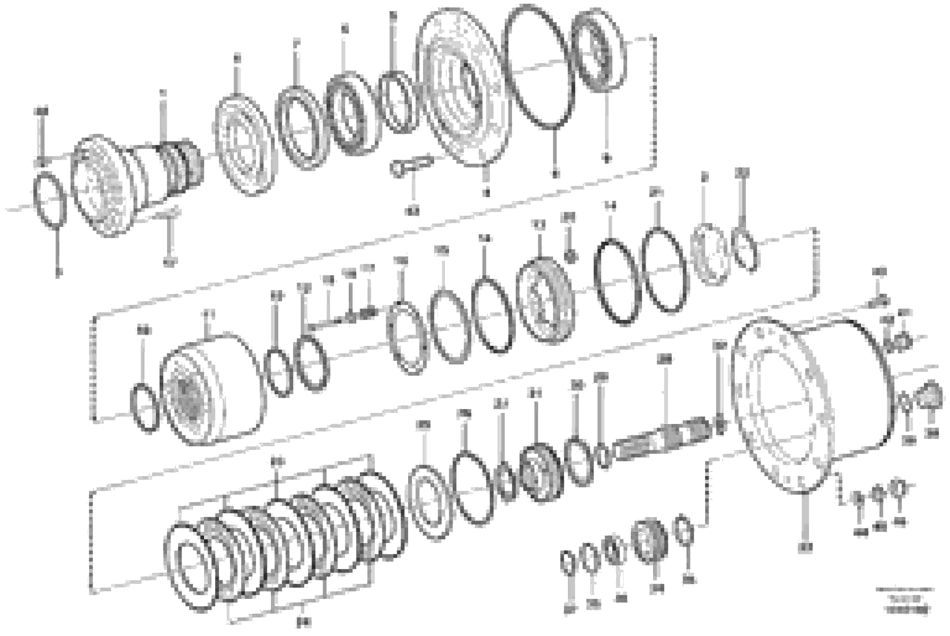 Схема запчастей Volvo EW140 - 65763 Hub retainer and planet carrier EW140 SER NO 1001-1487