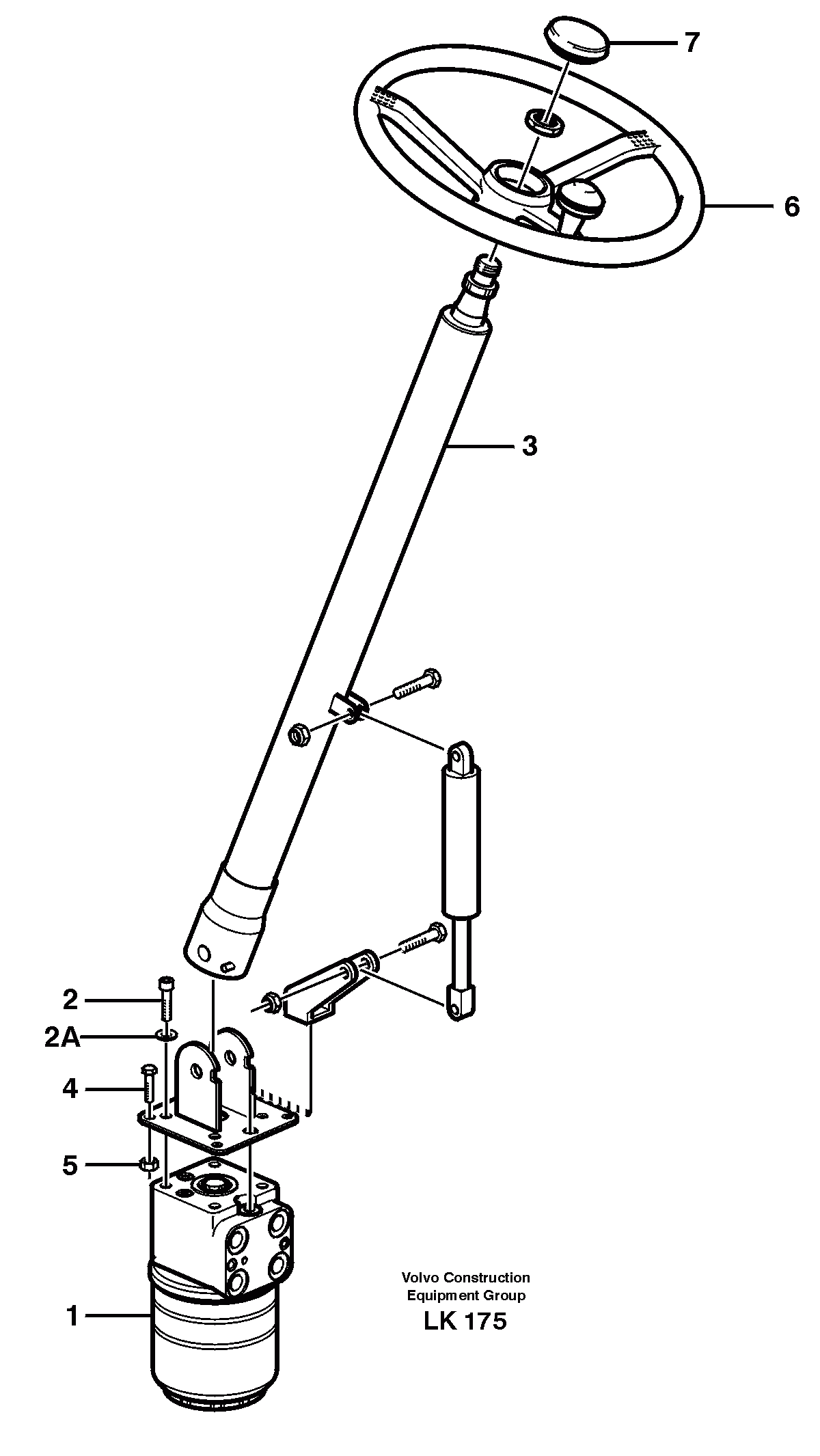 Схема запчастей Volvo EW140 - 66729 Adjustable steering column EW140 SER NO 1001-1487