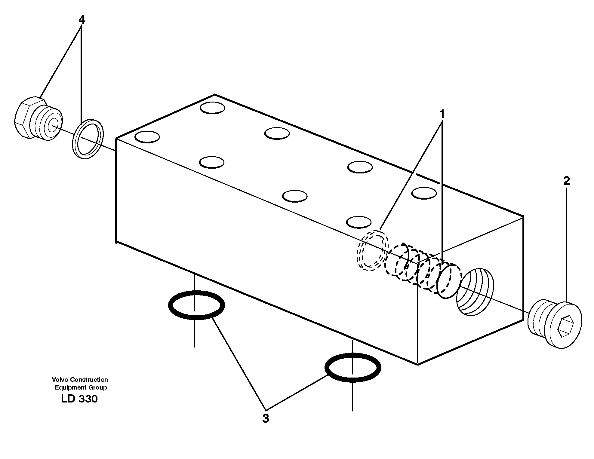 Схема запчастей Volvo EW160 - 33082 Float position valve EW160 SER NO 1001-1912