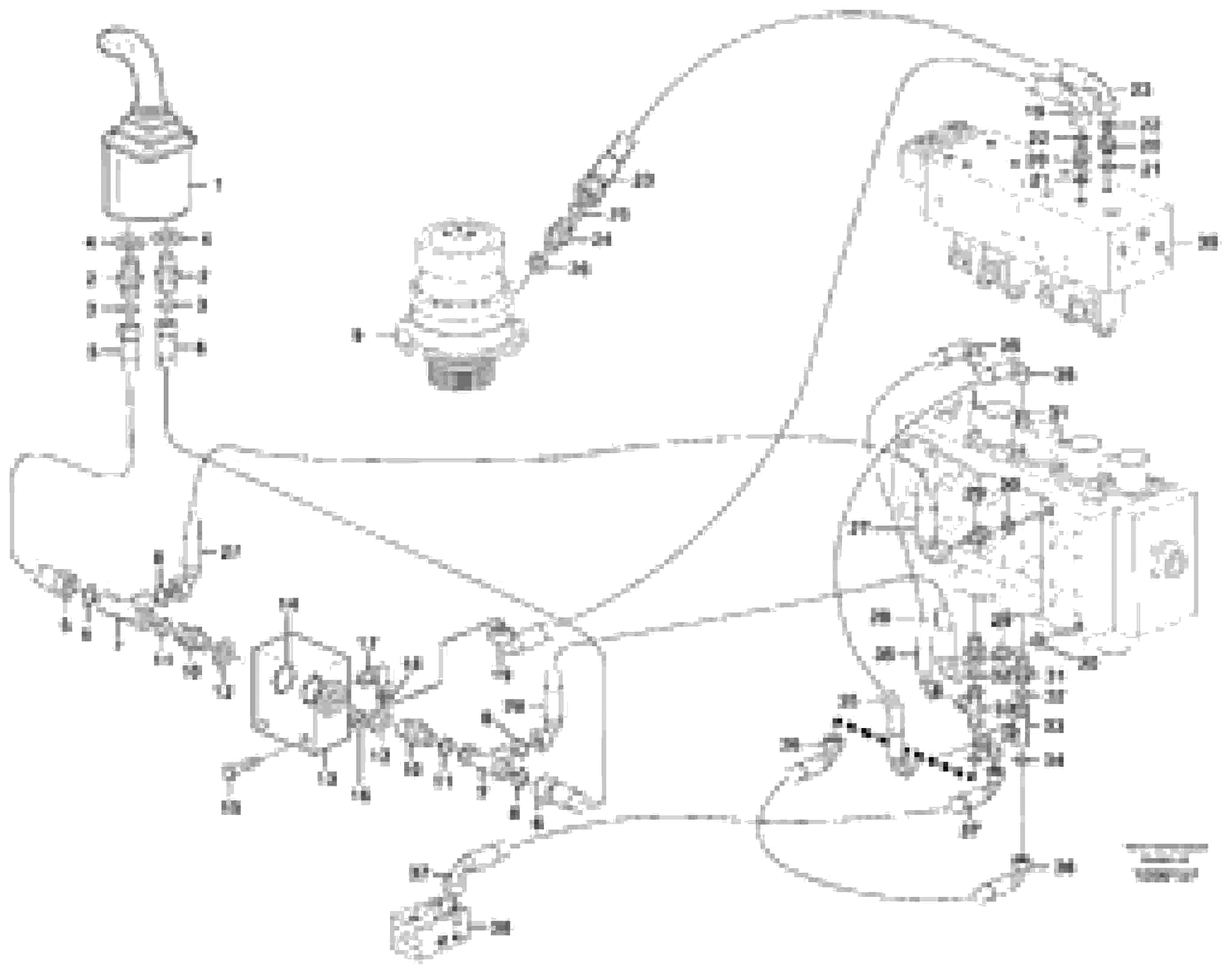 Схема запчастей Volvo EW160 - 19907 Servo hydraulics, Slewing EW160 SER NO 1001-1912