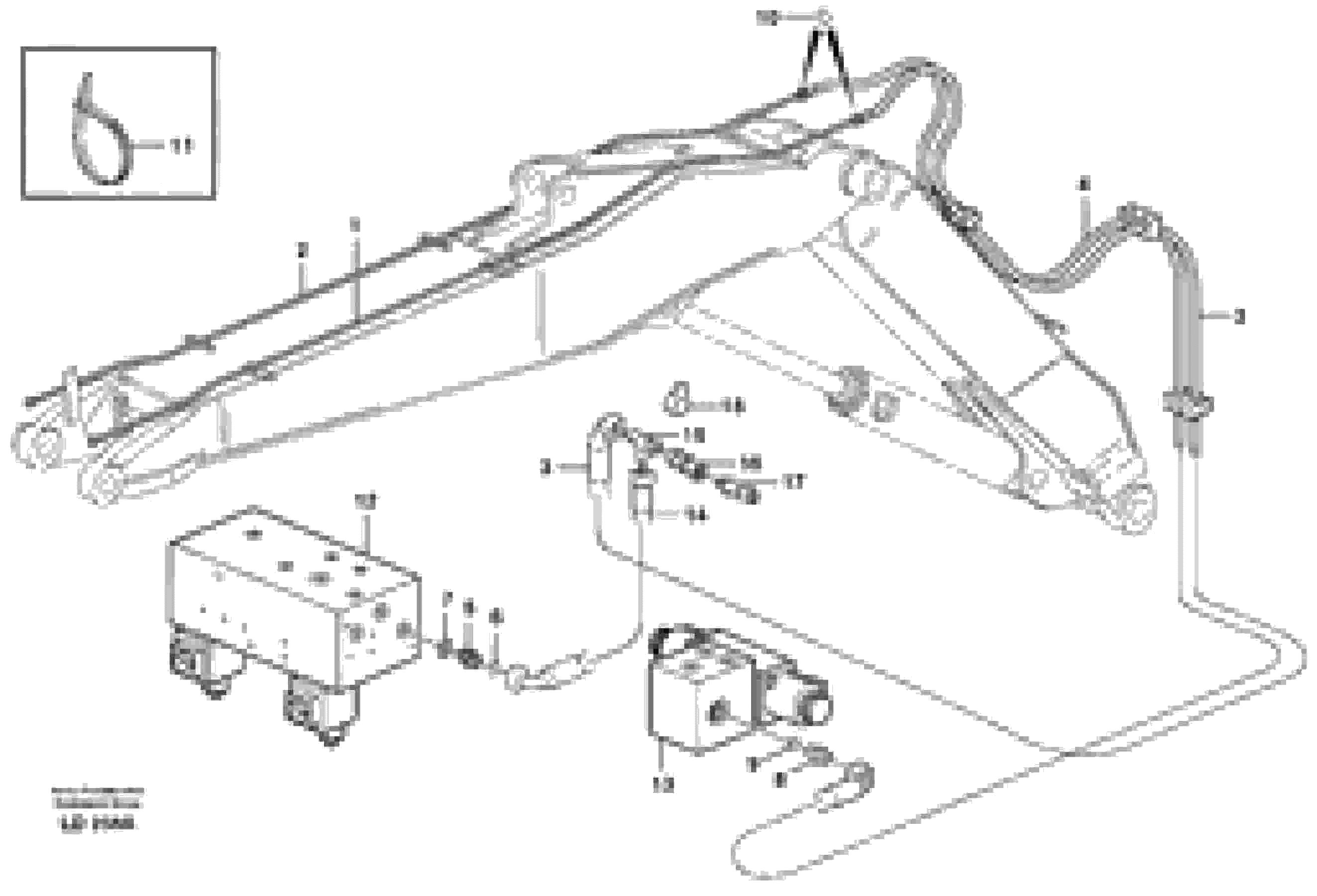 Схема запчастей Volvo EW160 - 44843 Hydr. quick fit equipm. on adjustable boom EW160 SER NO 1001-1912