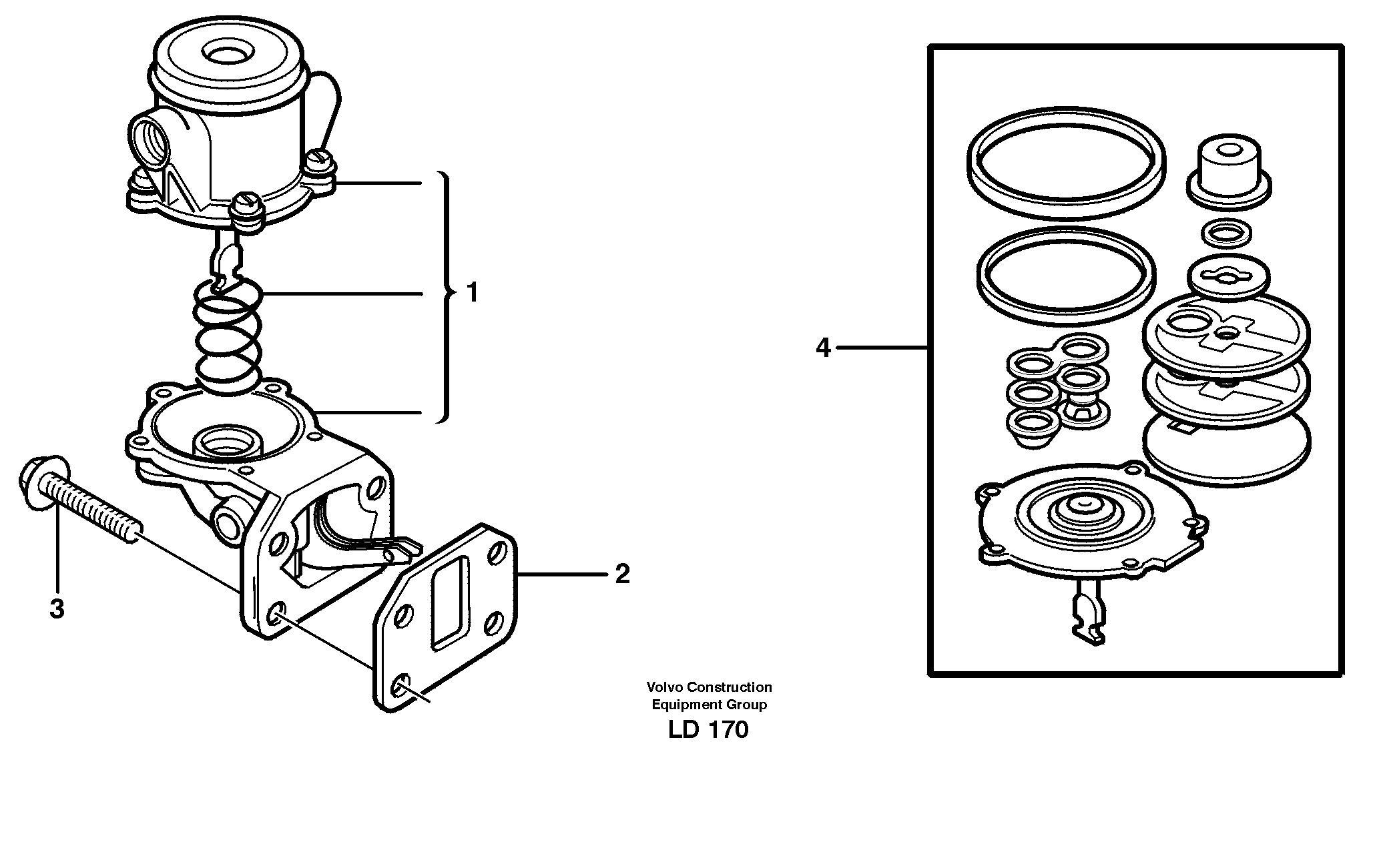 Схема запчастей Volvo EW160 - 30254 Feed pump EW160 SER NO 1001-1912