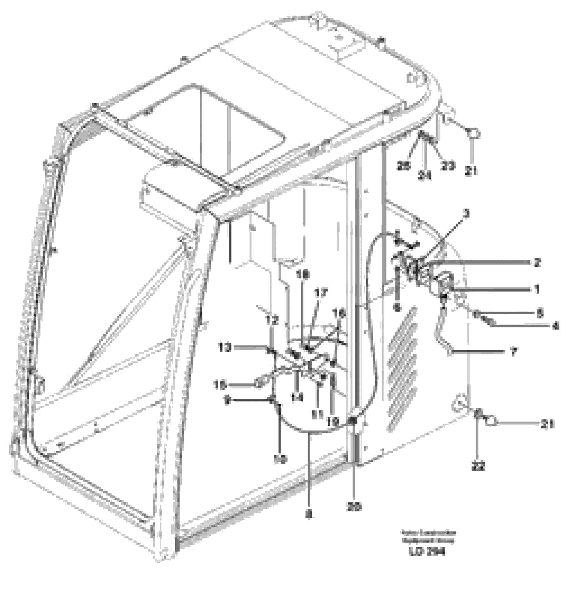 Схема запчастей Volvo EW160 - 34062 Door catch EW160 SER NO 1001-1912