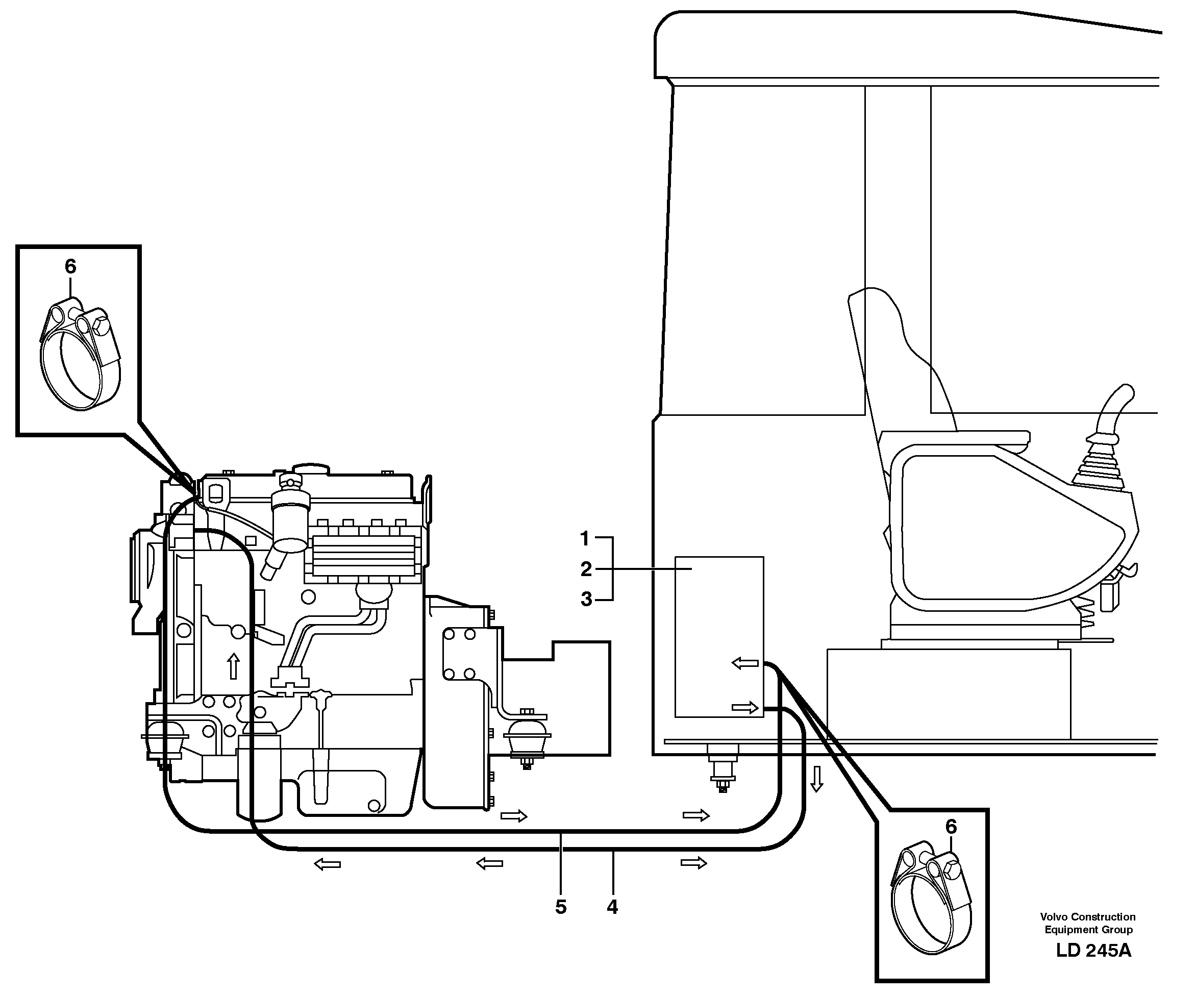 Схема запчастей Volvo EW160 - 81616 Cab heater with fitting parts EW160 SER NO 1001-1912