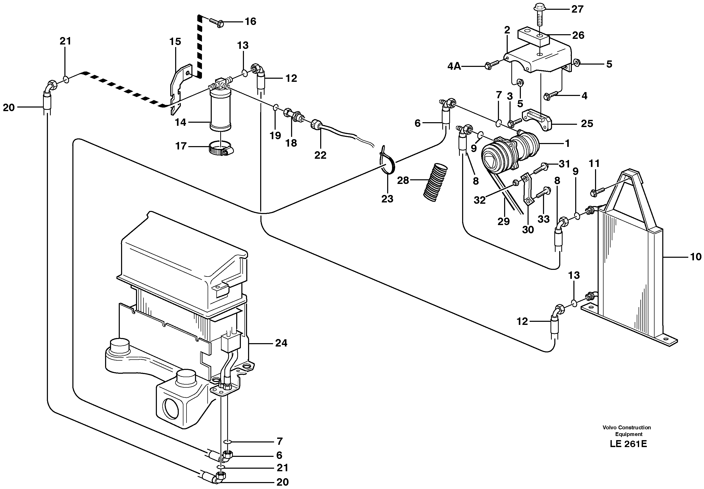 Схема запчастей Volvo EW160 - 32958 Air conditioning EW160 SER NO 1001-1912