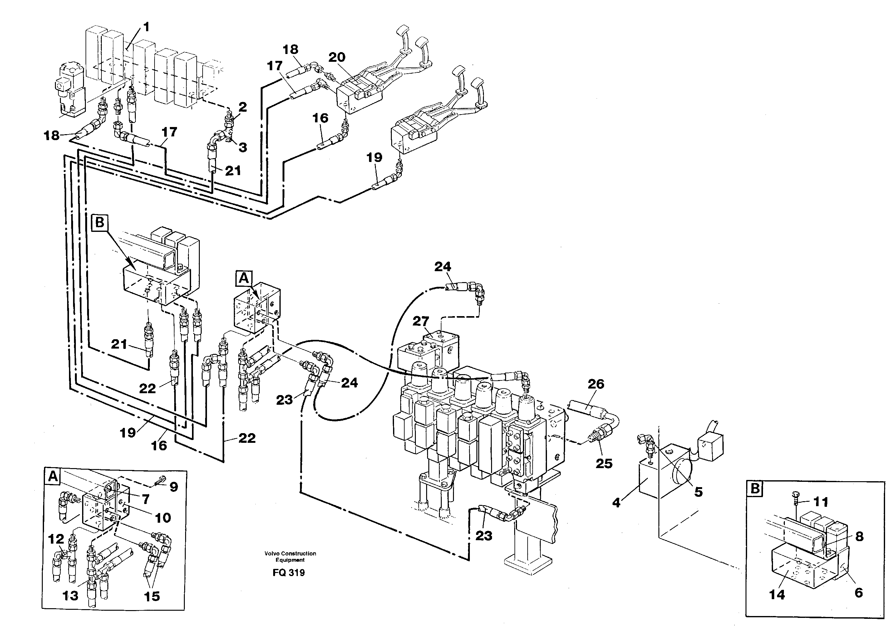 Схема запчастей Volvo EC130 - 43255 Hydraulic equipment for shears in base machine EC130 ?KERMAN ?KERMAN EC130 SER NO - 103