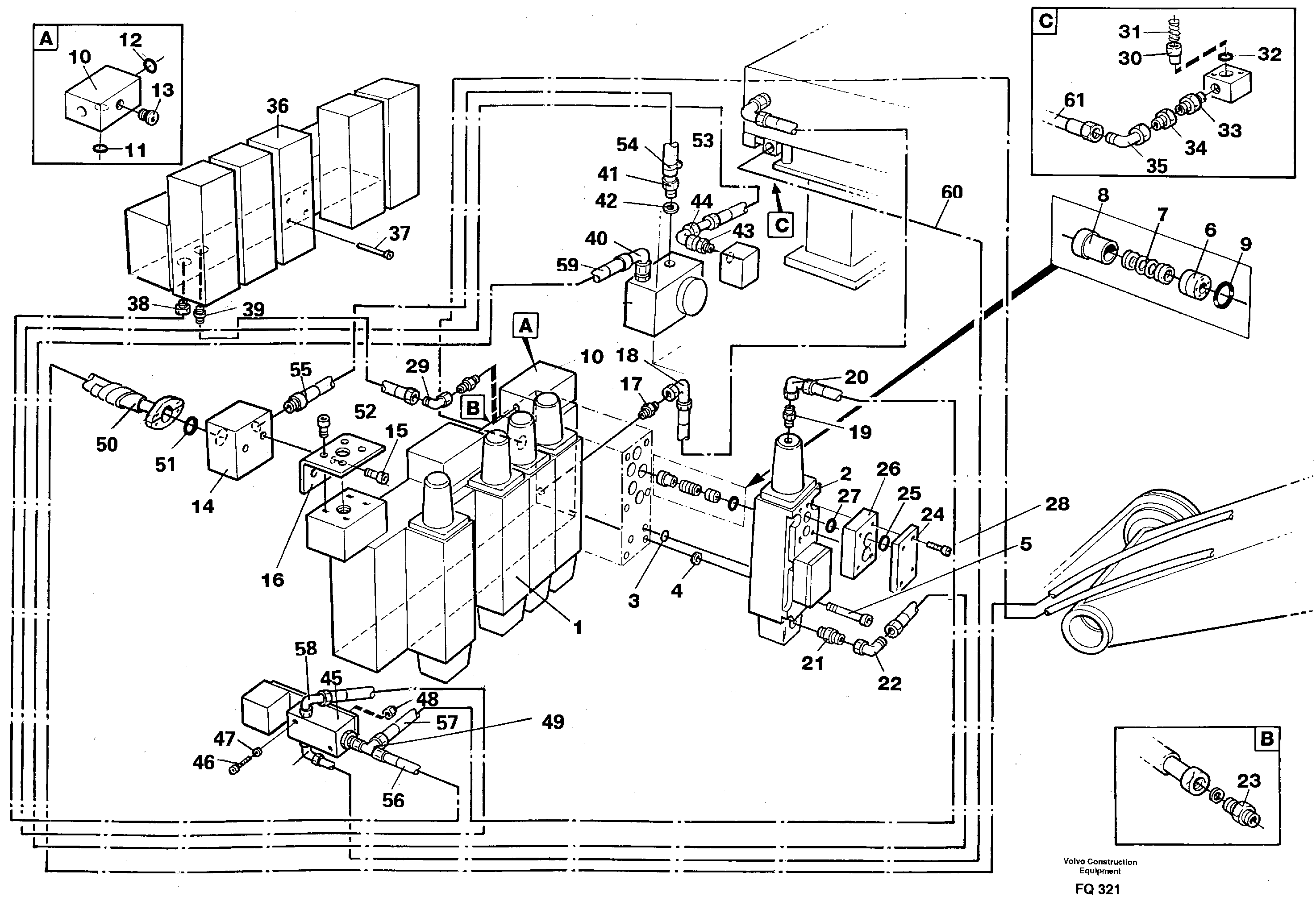 Схема запчастей Volvo EC130 - 50223 Hammer equipment in base machine EC130 ?KERMAN ?KERMAN EC130 SER NO - 103