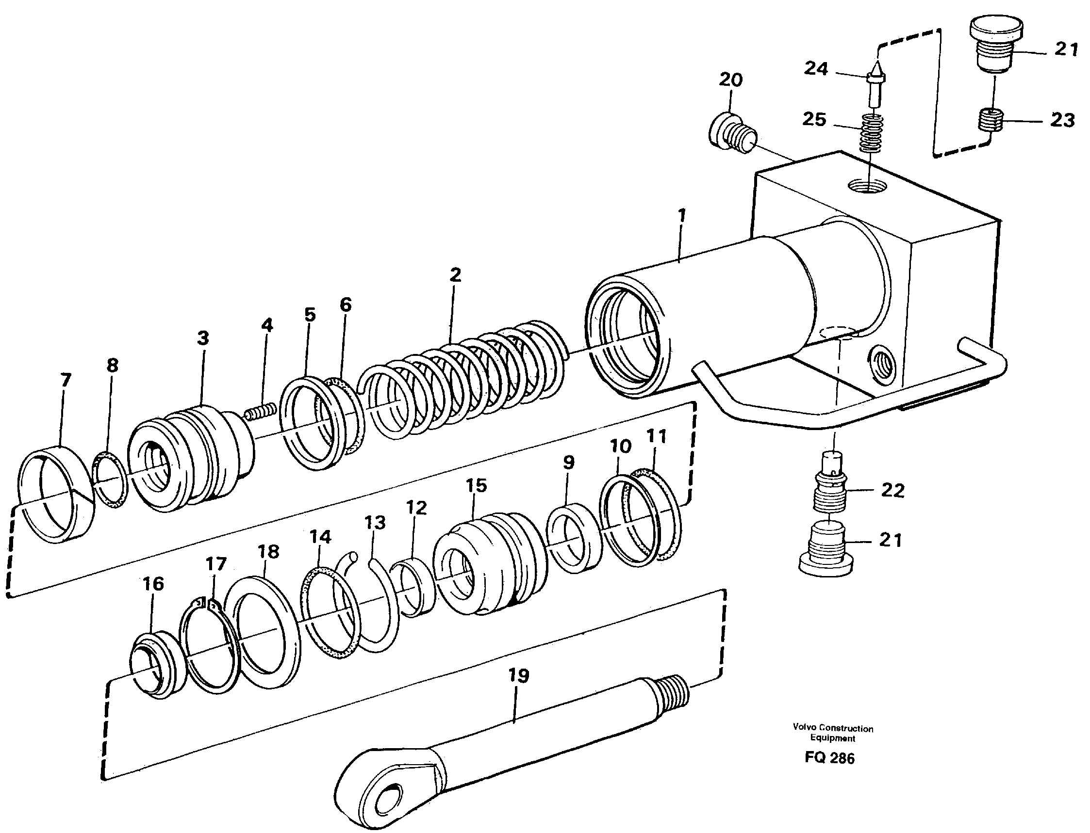 Схема запчастей Volvo EC130 - 11514 Hydraulic cylinder, quick attachment EC130 ?KERMAN ?KERMAN EC130 SER NO - 103