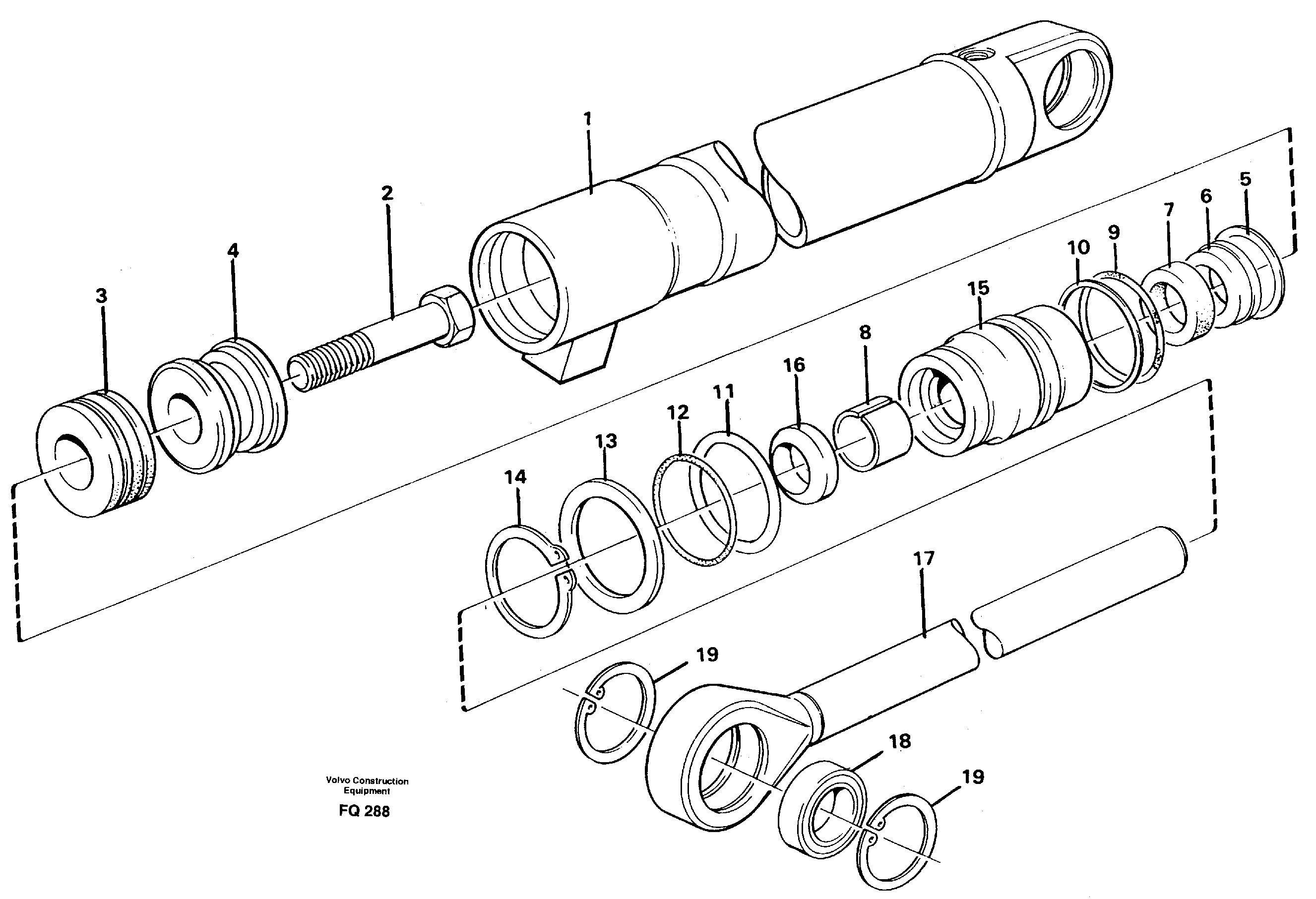 Схема запчастей Volvo EC130 - 66231 Hydraulic cylinder, slope bucket EC130 ?KERMAN ?KERMAN EC130 SER NO - 103