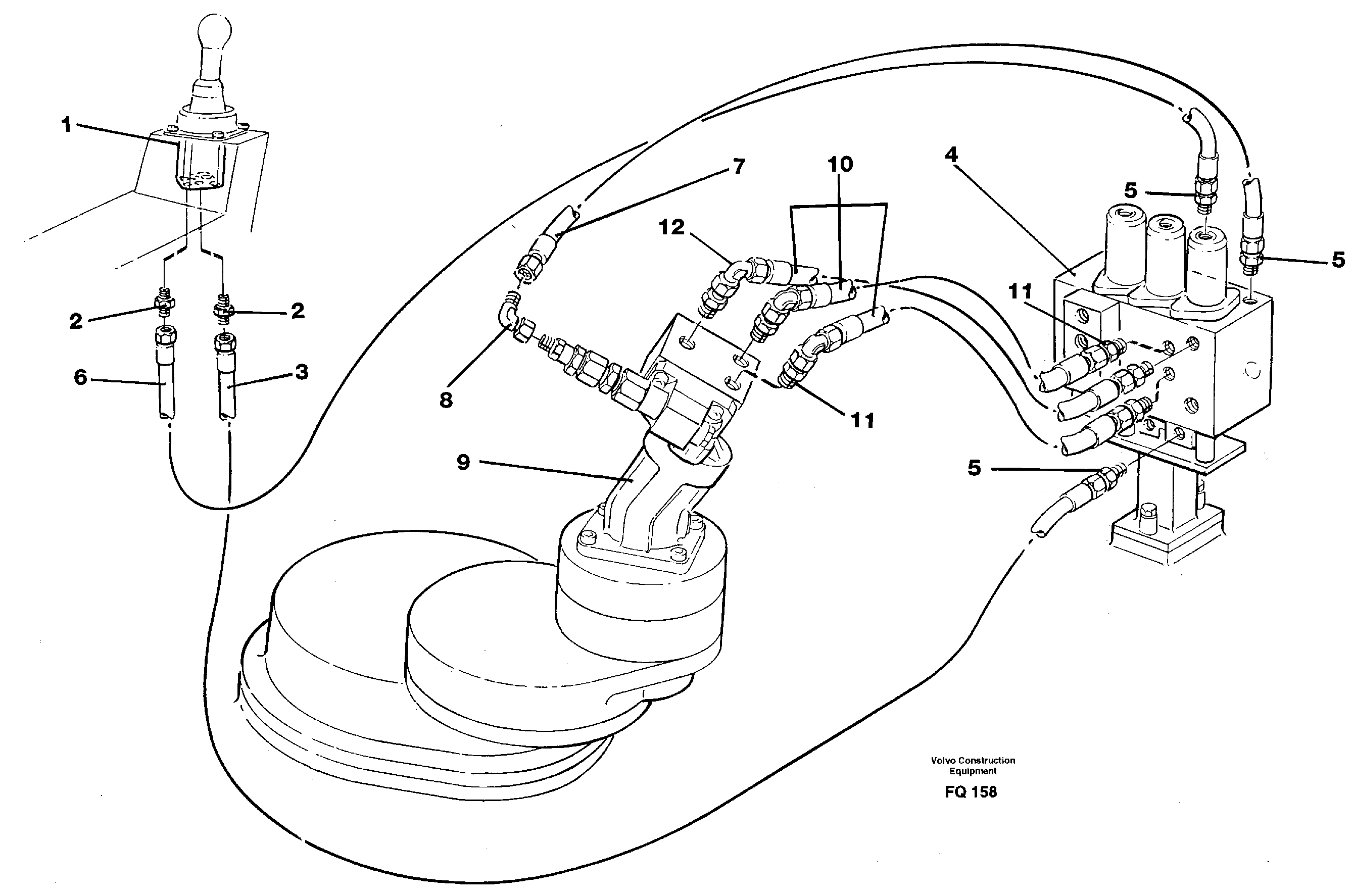 Схема запчастей Volvo EC130 - 43277 Servo hydraulics, Slewing EC130 ?KERMAN ?KERMAN EC130 SER NO - 103