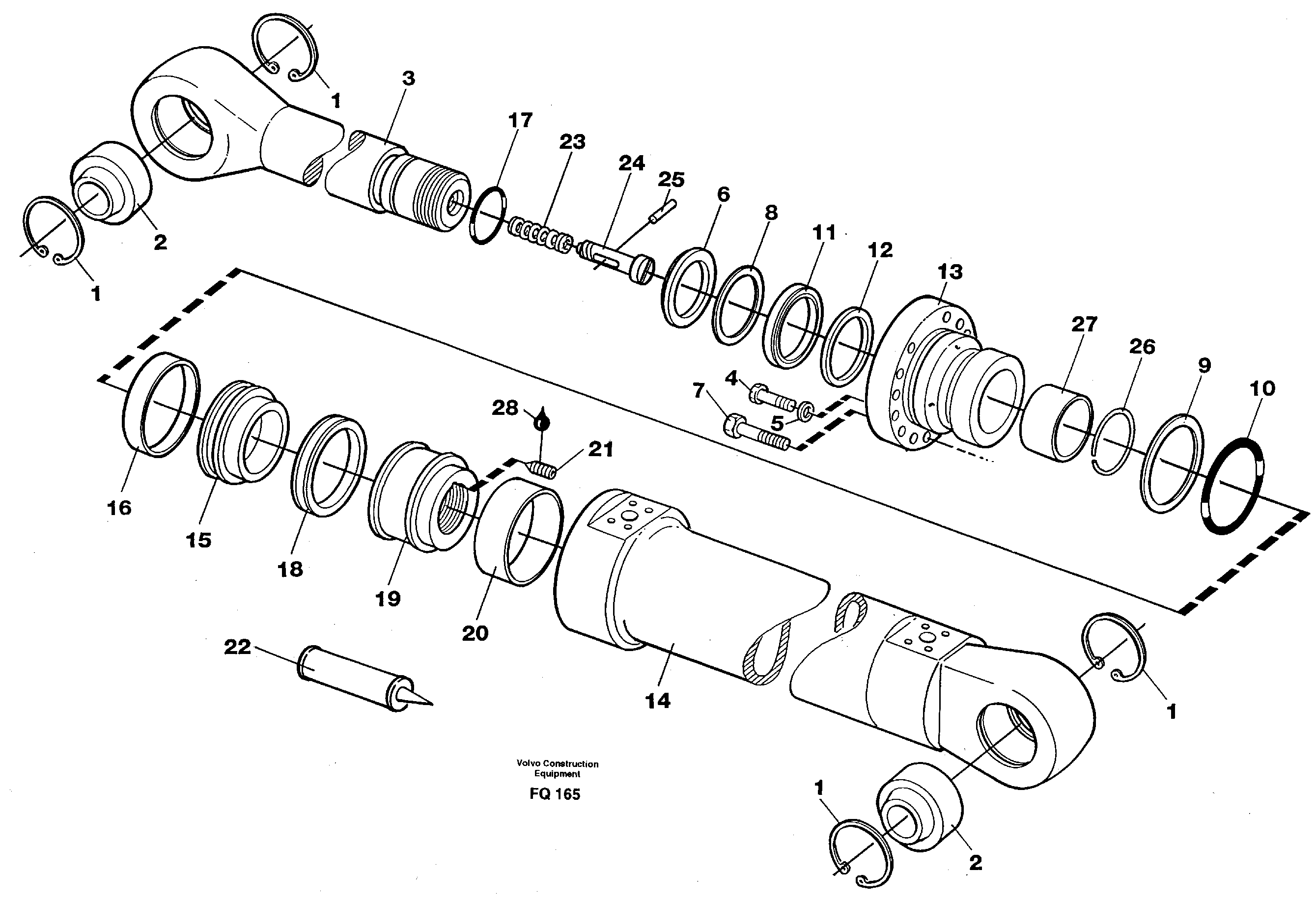 Схема запчастей Volvo EC130 - 43284 Dipper arm cylinder EC130 ?KERMAN ?KERMAN EC130 SER NO - 103