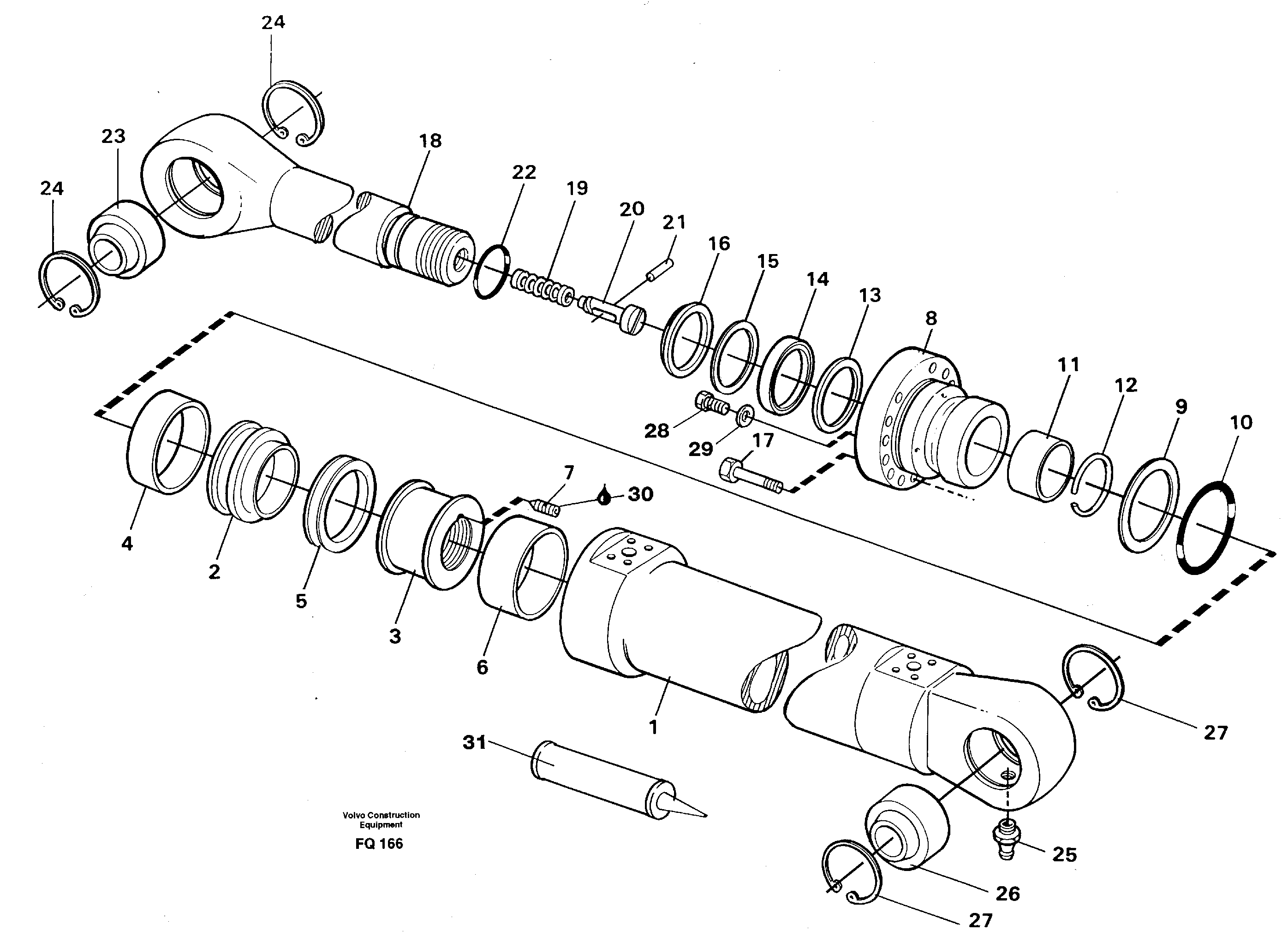 Схема запчастей Volvo EC130 - 43285 Цилиндр ковша EC130 ?KERMAN ?KERMAN EC130 SER NO - 103