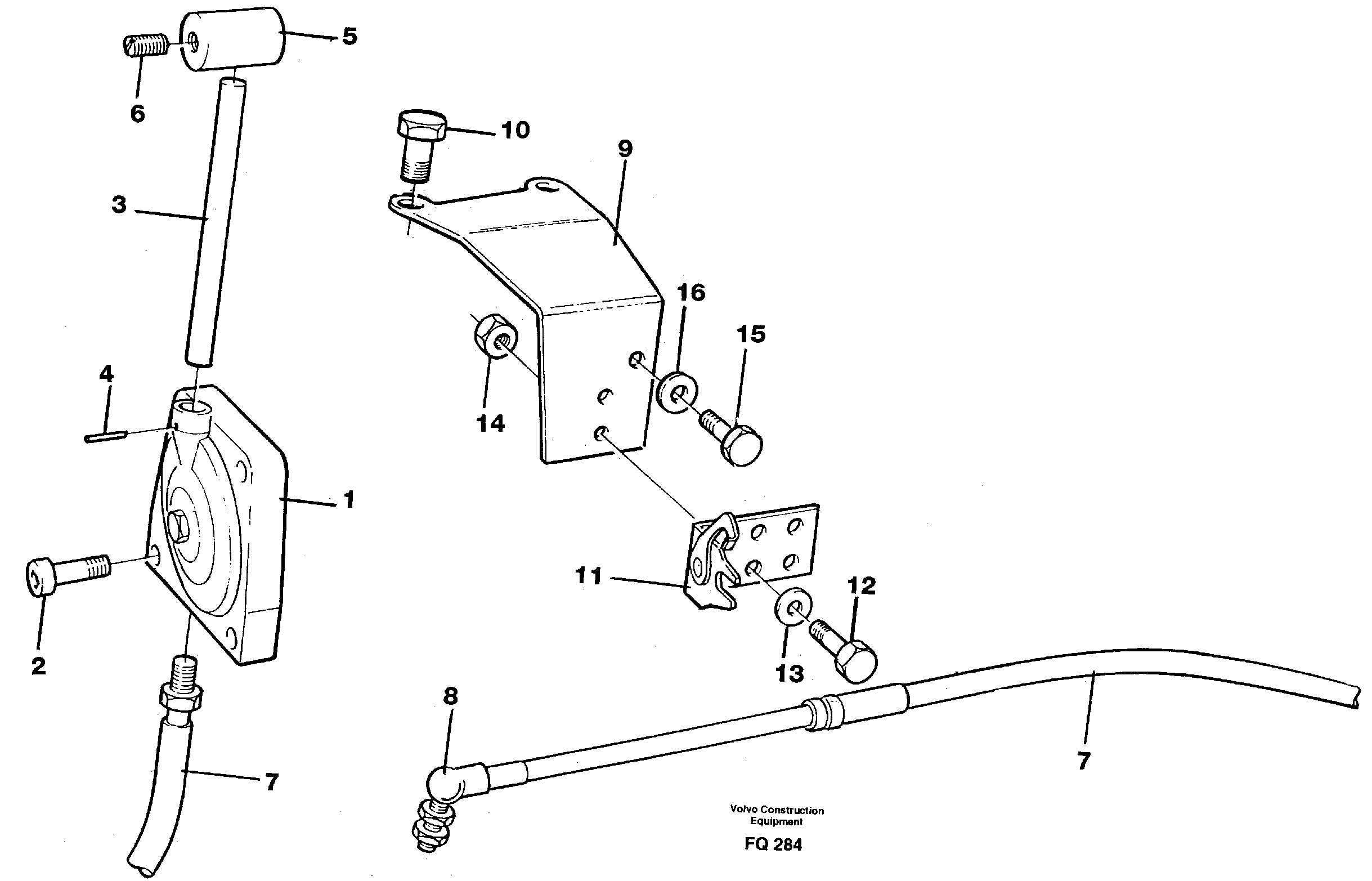 Схема запчастей Volvo EC130 - 44061 Throttle control EC130 ?KERMAN ?KERMAN EC130 SER NO - 103