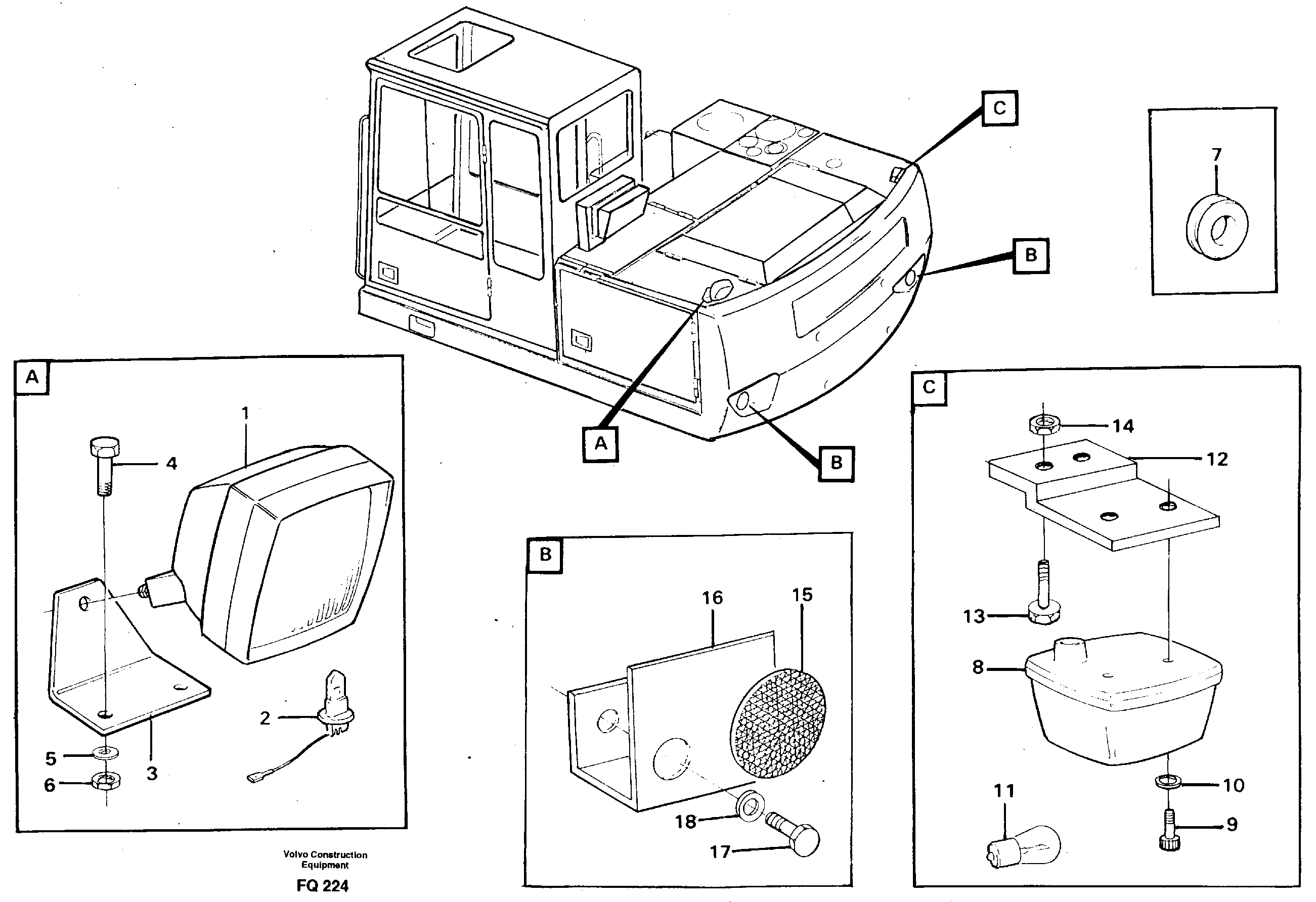 Схема запчастей Volvo EC130 - 3177 Lighting, rear EC130 ?KERMAN ?KERMAN EC130 SER NO - 103