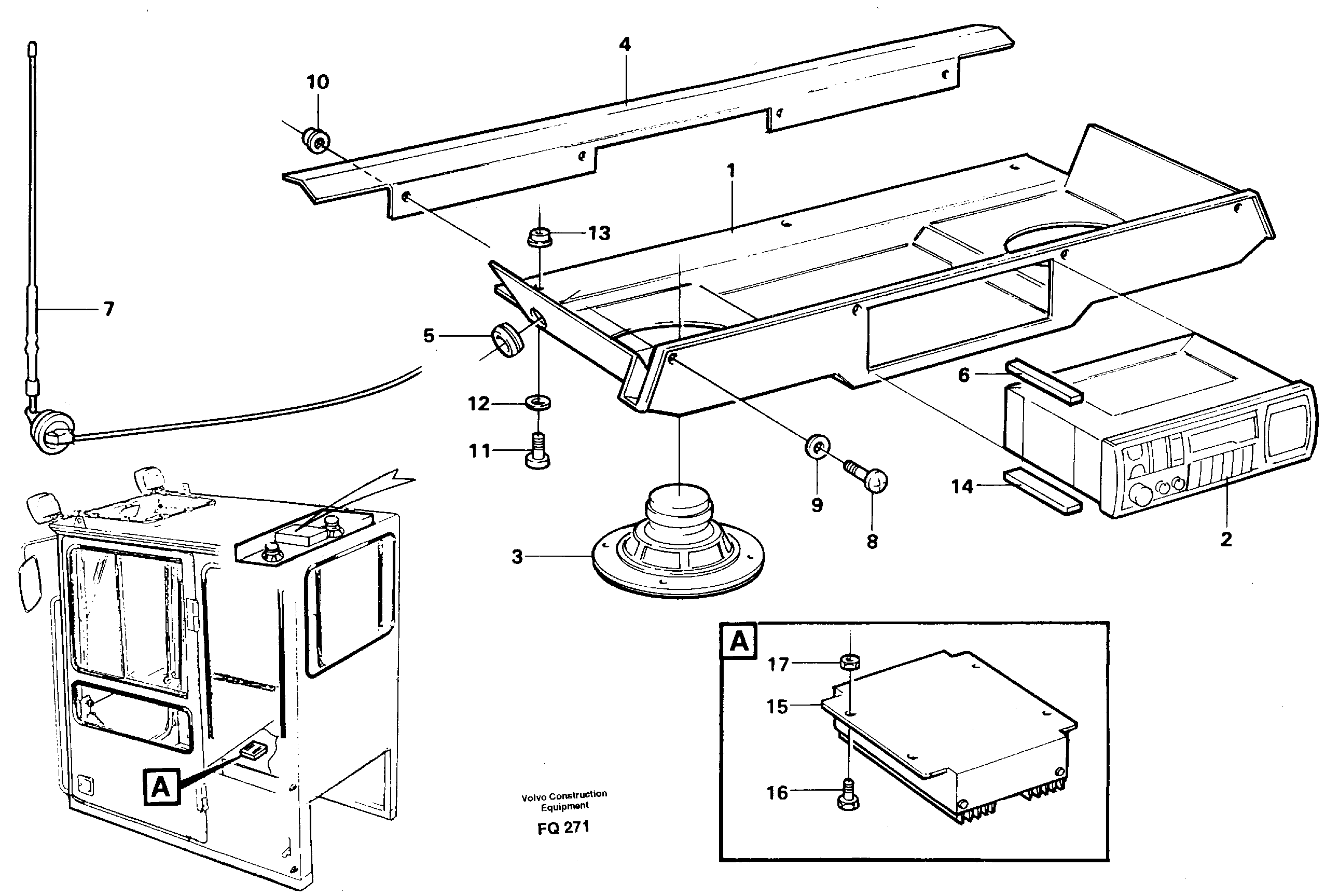 Схема запчастей Volvo EC130 - 5622 Radio installation, converter EC130 ?KERMAN ?KERMAN EC130 SER NO - 103