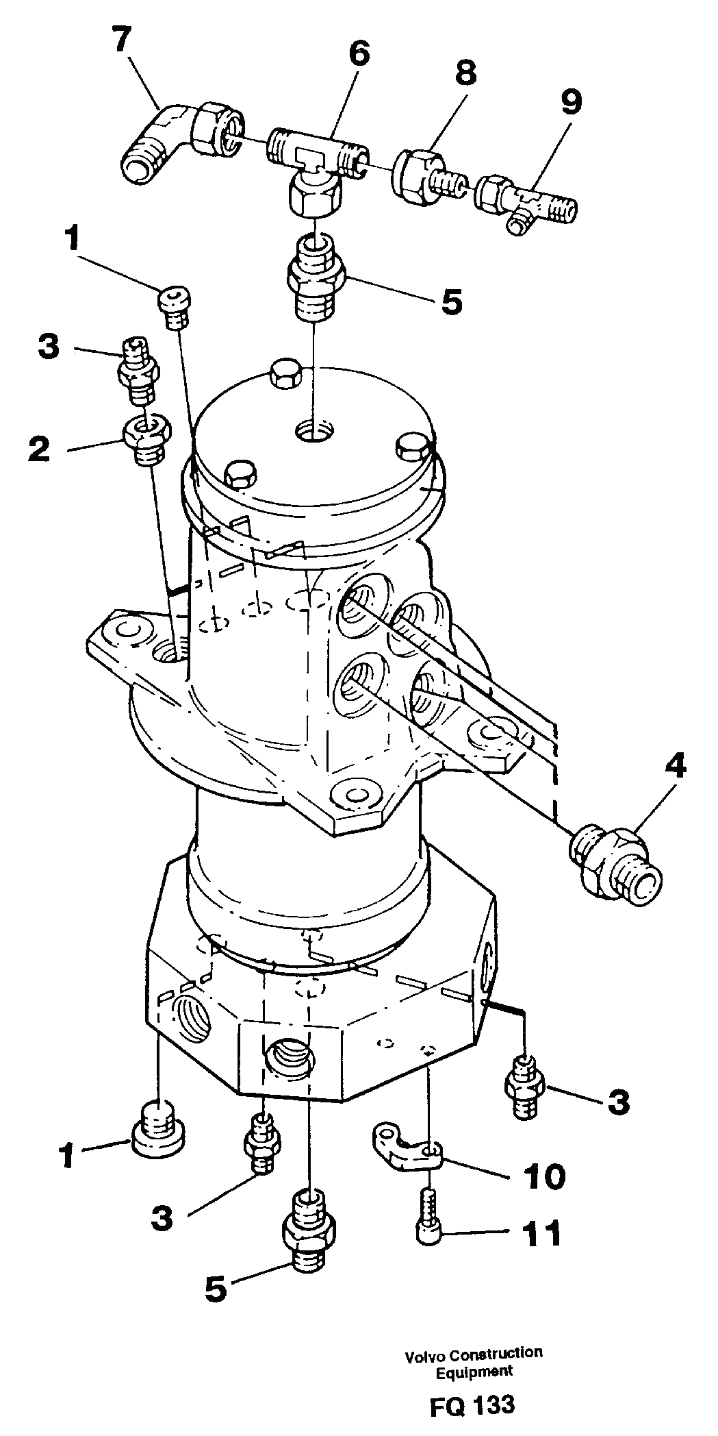 Схема запчастей Volvo EC130 - 42392 Centre passage, fittings EC130 ?KERMAN ?KERMAN EC130 SER NO - 103