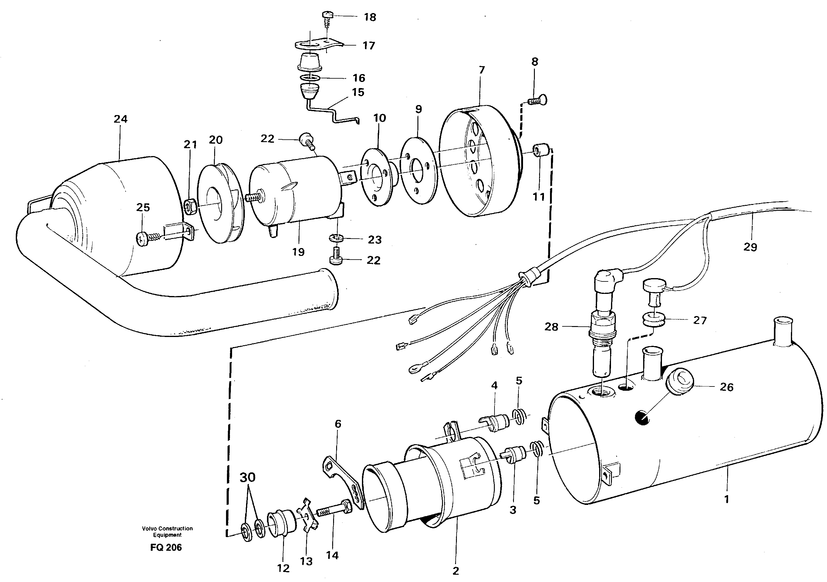 Схема запчастей Volvo EC130 - 10771 Heater, diesel EC130 ?KERMAN ?KERMAN EC130 SER NO - 103