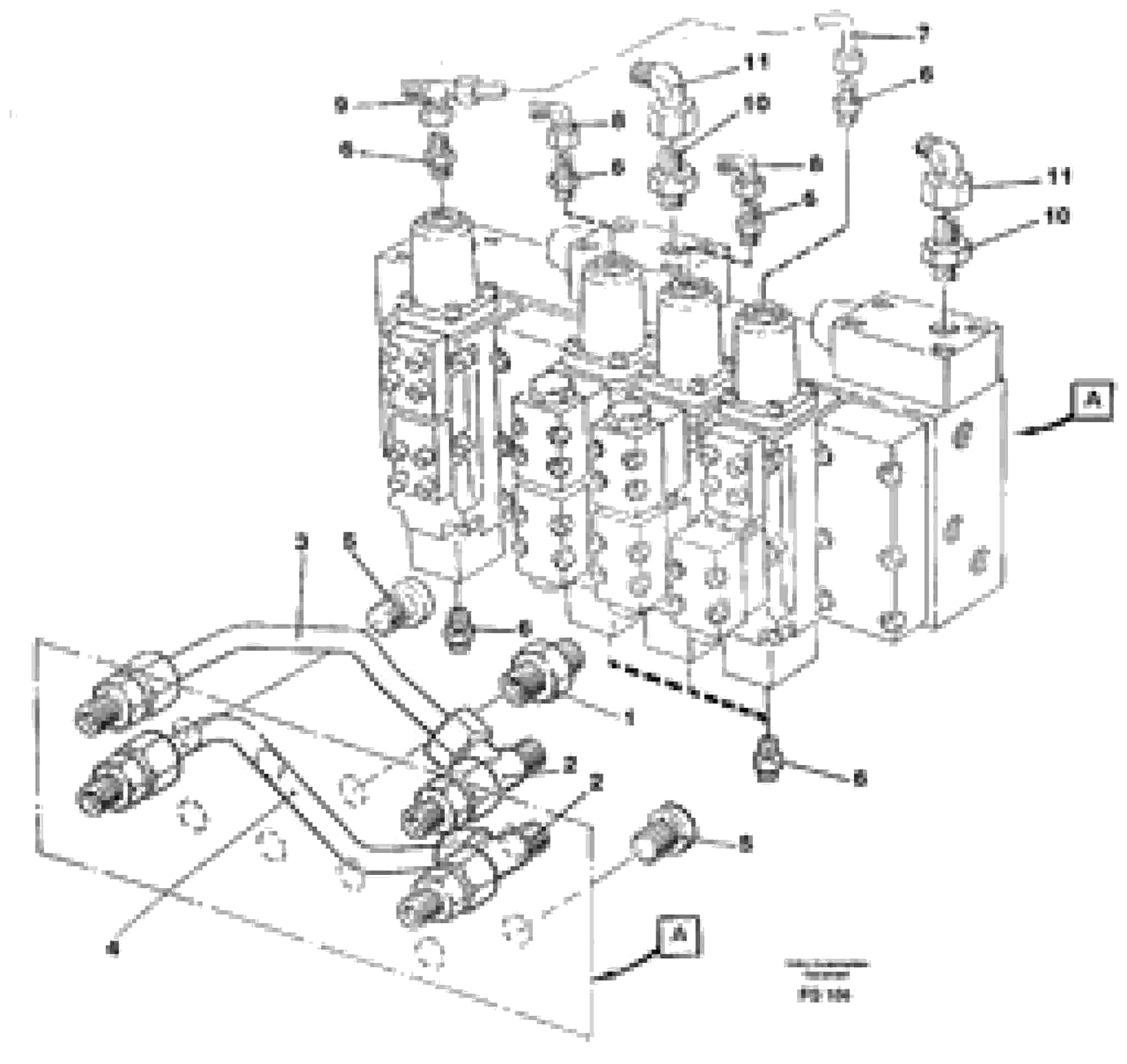 Схема запчастей Volvo EC130 - 42610 Main valve block, fittings and tubings EC130 ?KERMAN ?KERMAN EC130 SER NO - 103