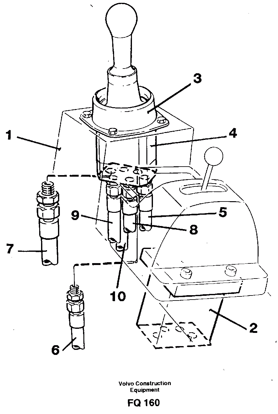 Схема запчастей Volvo EC130 - 42619 Joy stick Rh incl. hoses and fittings EC130 ?KERMAN ?KERMAN EC130 SER NO - 103