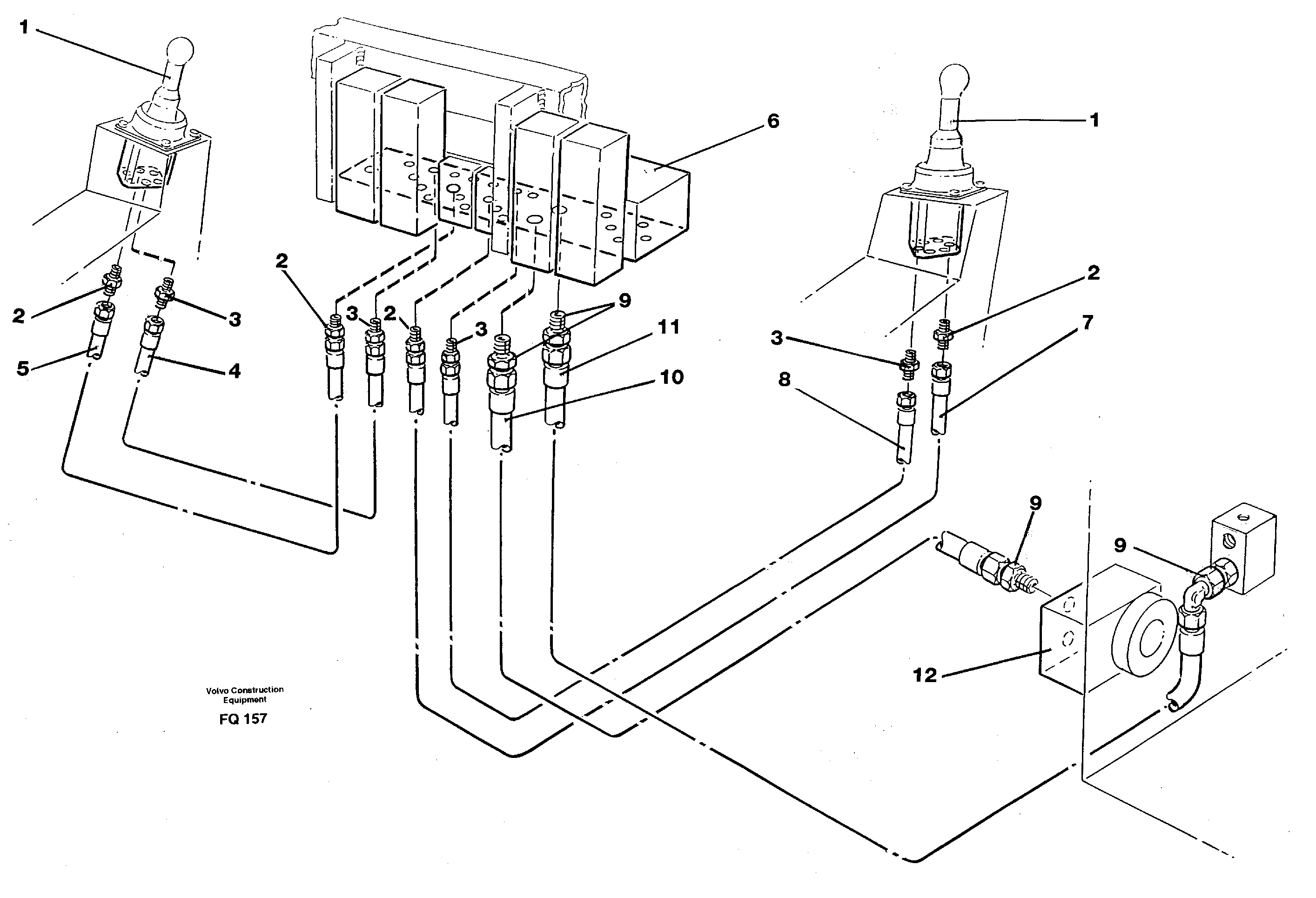 Схема запчастей Volvo EC130 - 43243 Servo hydraulics, tank return lines EC130 ?KERMAN ?KERMAN EC130 SER NO - 103