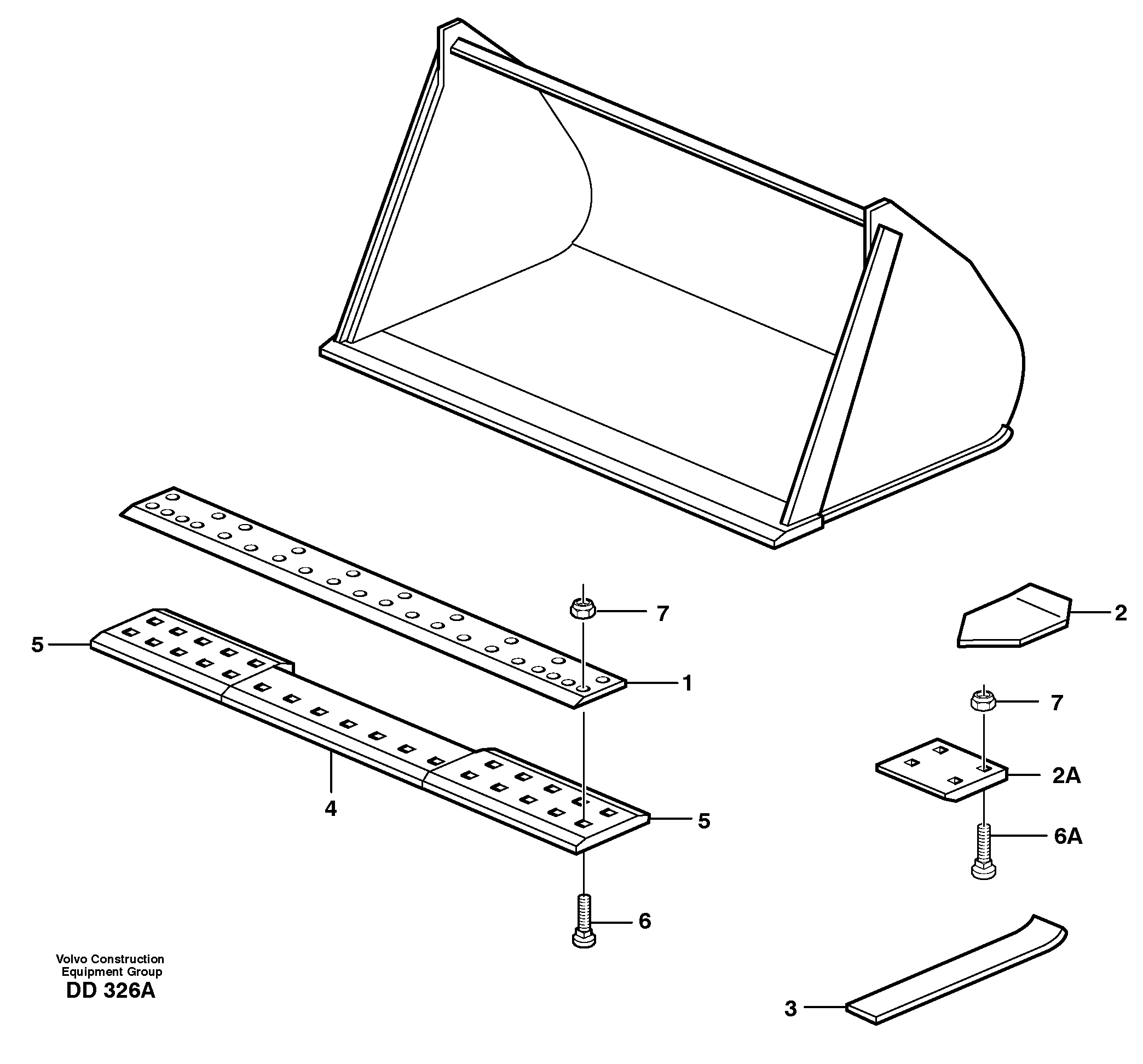 Схема запчастей Volvo EW150 - 20869 Light materials bucket ATTACHMENTS ATTACHMENTS BUCKETS