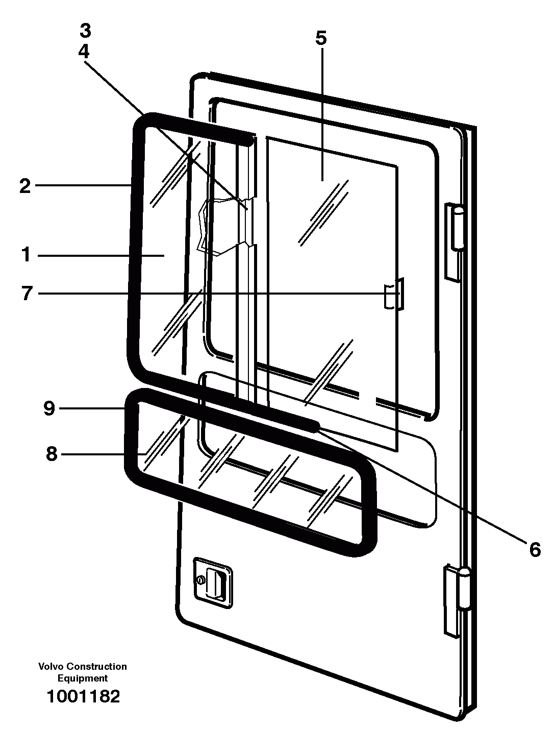 Схема запчастей Volvo EW150 - 33656 Sliding window EW150 ?KERMAN ?KERMAN EW150 SER NO - 318