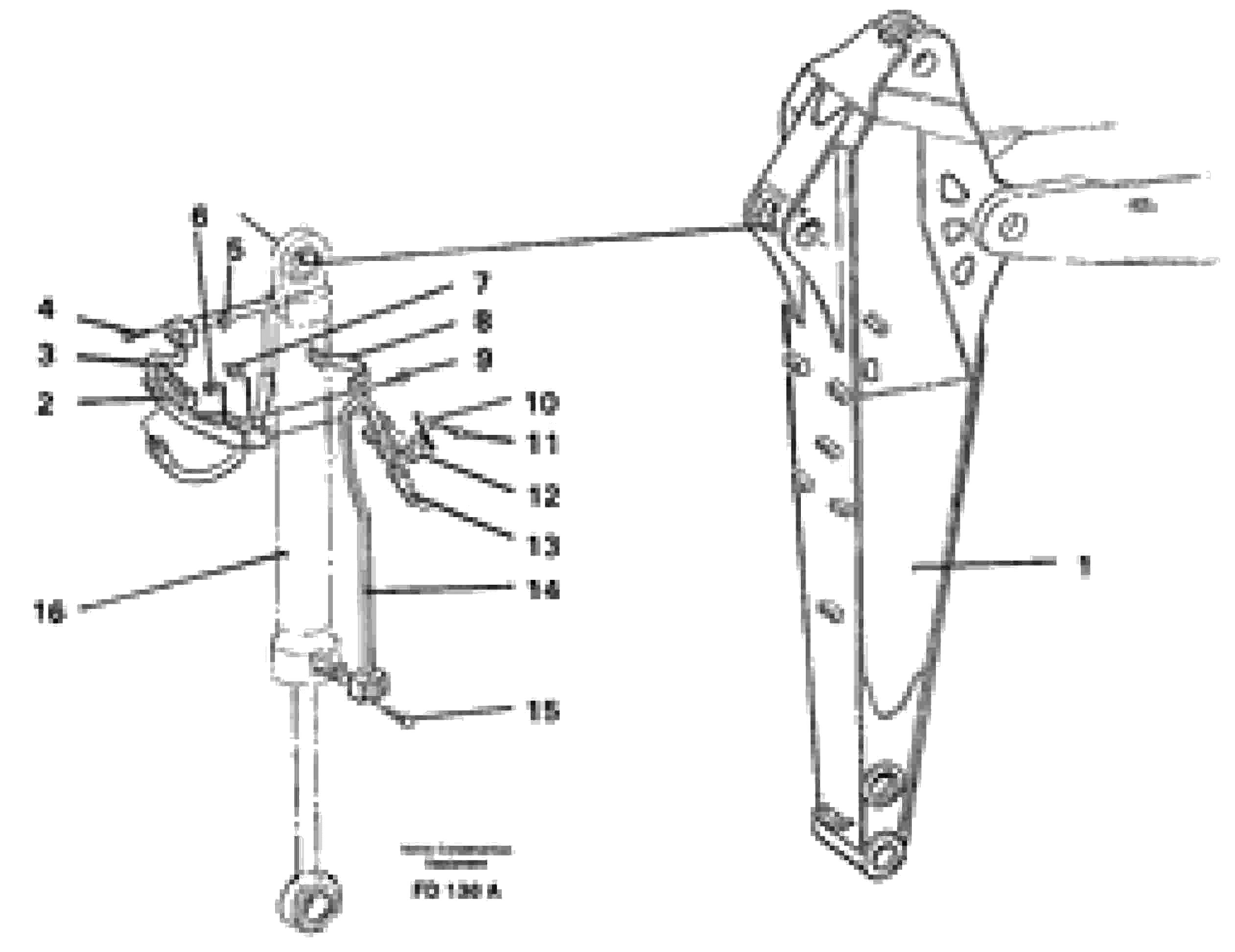 Схема запчастей Volvo EW150 - 33051 Cylinder hydraulics, dipper arm EW150 ?KERMAN ?KERMAN EW150 SER NO - 318